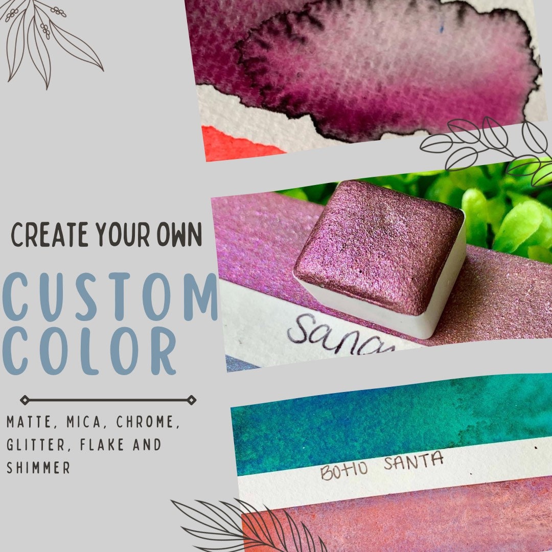 Custom Watercolor Color | Half Pan | Handmade Watercolors | Handmade Paint | Calligraphy | Custom Color