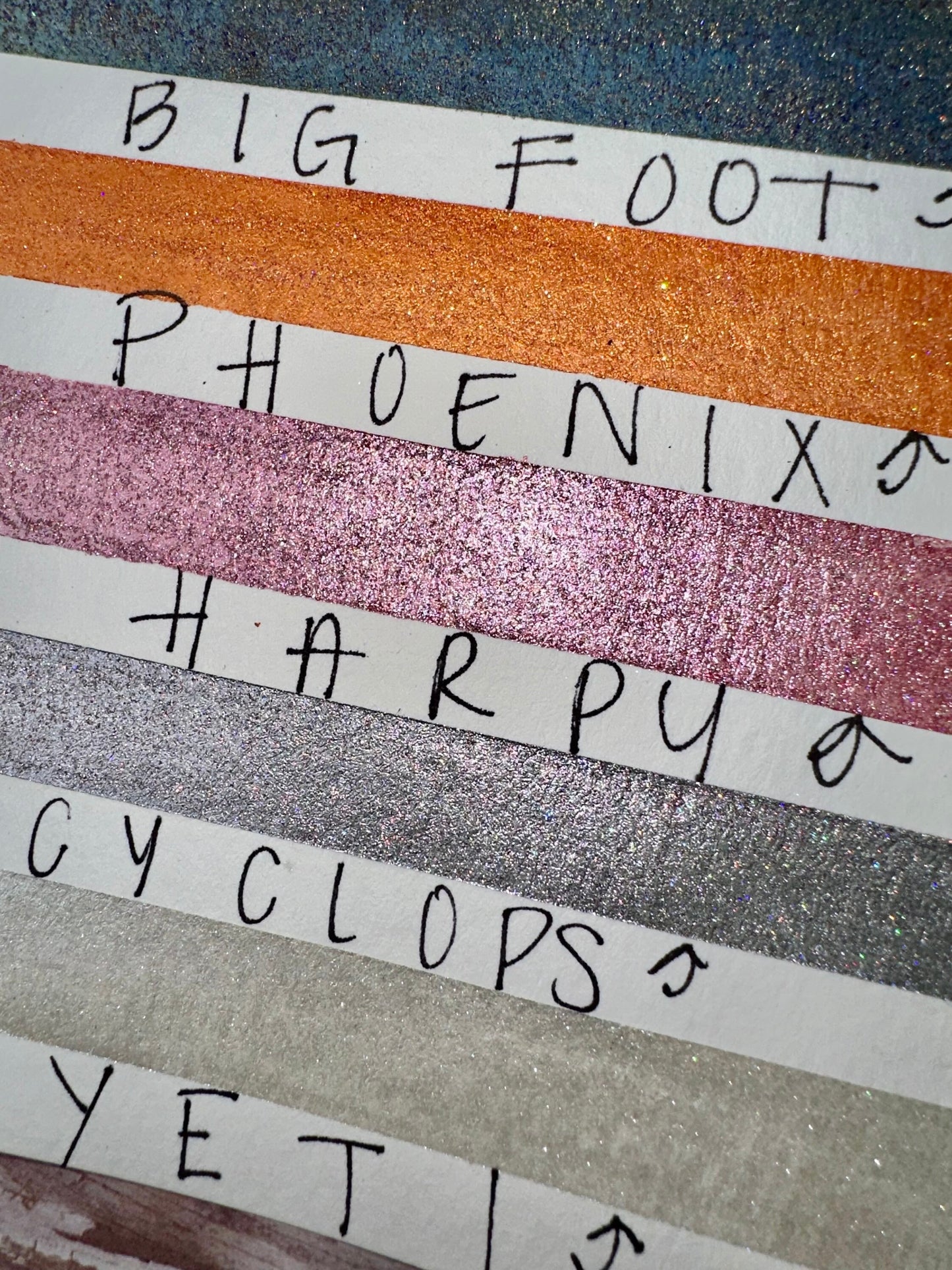 Cyclops SINGLE - Cryptids and Folklore | 1:700 Glitter Mix | Handmade Watercolors | Handmade Paint | Calligraphy | Lettering |