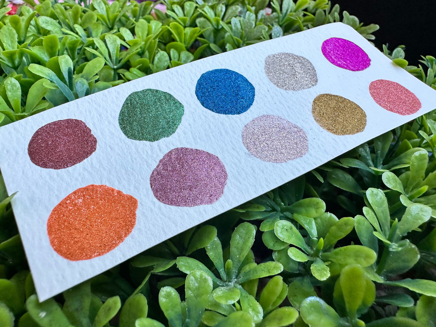 Chrome Series Card | Handmade Watercolors | Handmade Paint | Shimmer Paint | Colorshift | Dot Cards | Sample