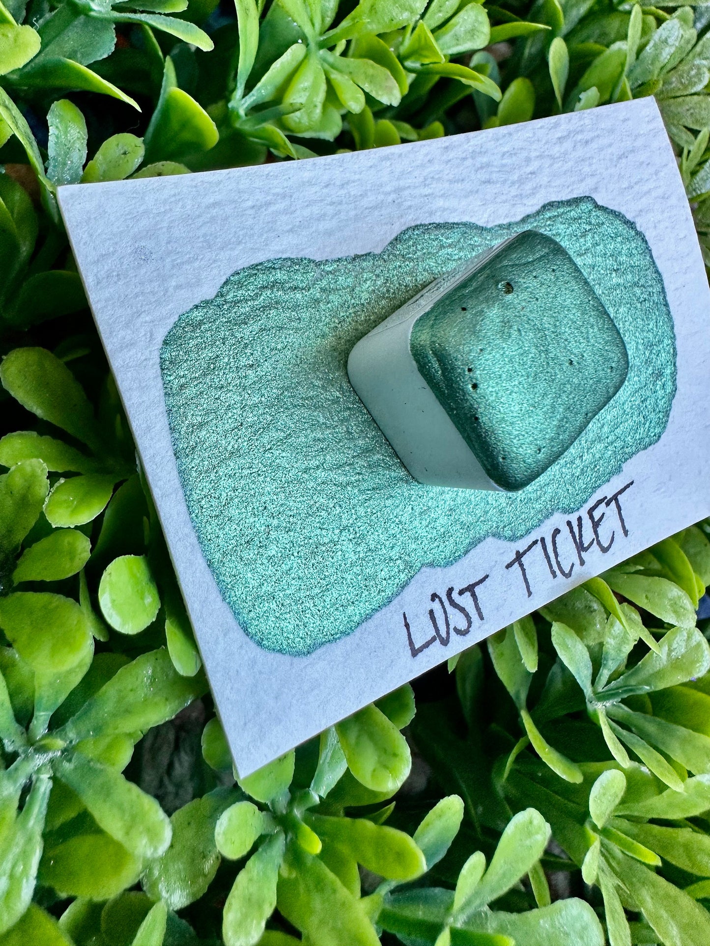 Lost Ticket with Holo Chrome | The Polar Express Single | Holiday | Handmade Watercolors | Handmade Paint | Calligraphy | Lettering