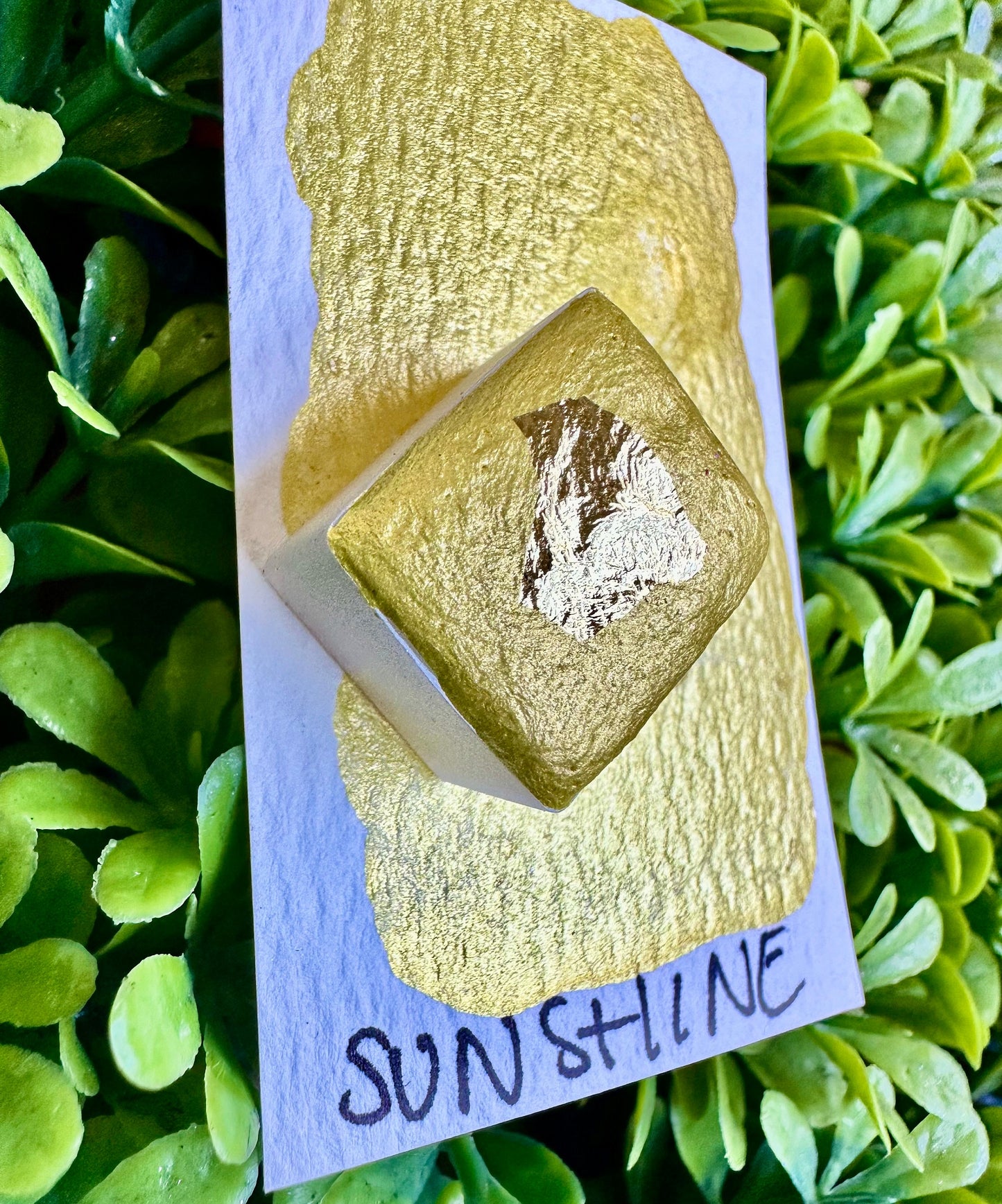 Sunshine | Gold and Silver Leaf | Handmade Watercolors | Handmade Paint | Watercolors | Watercolor Art | Calligraphy | Lettering