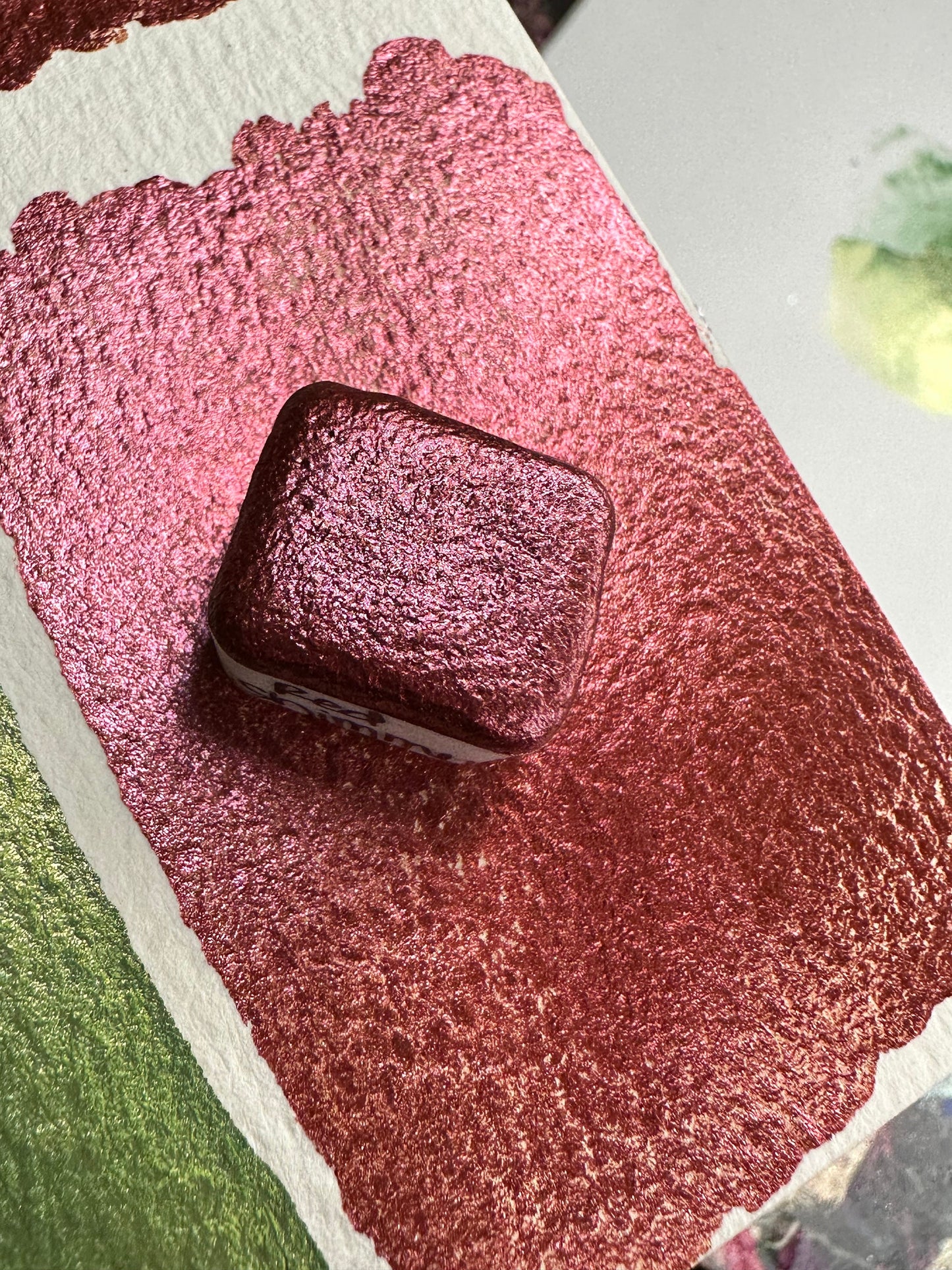 Red Shimmer | Handmade Watercolors | Handmade Paint | Calligraphy | Lettering | Mica Pigment