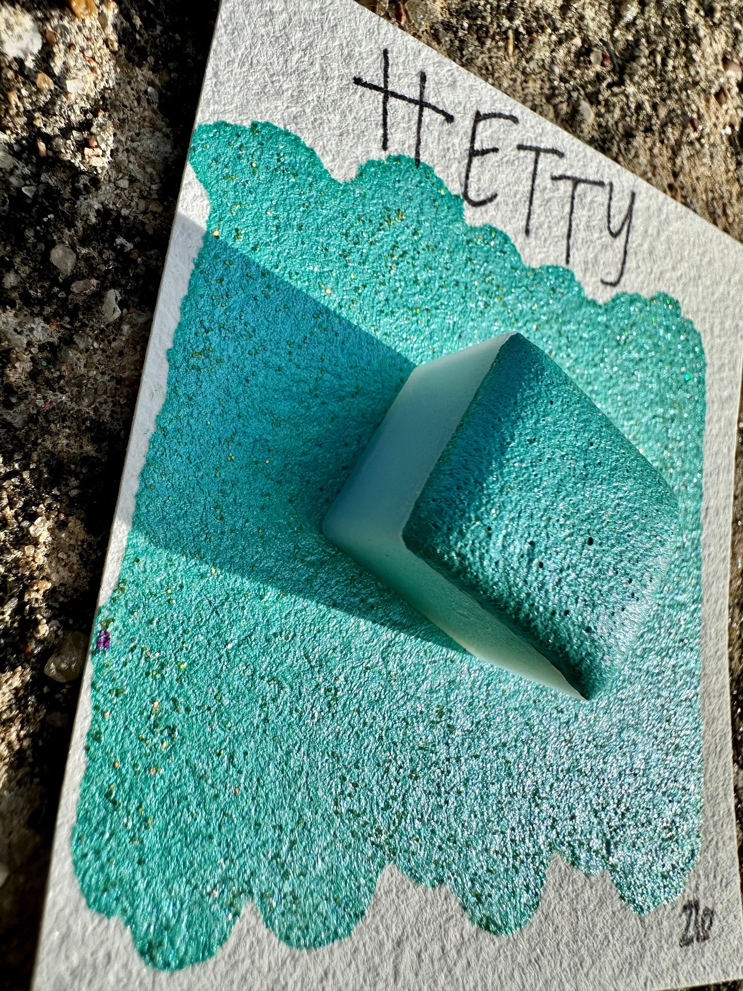 Hetty | Ghosts - Reflective Glitter | Handmade Watercolors | Handmade Paint | Calligraphy | Lettering | Flake Pigment