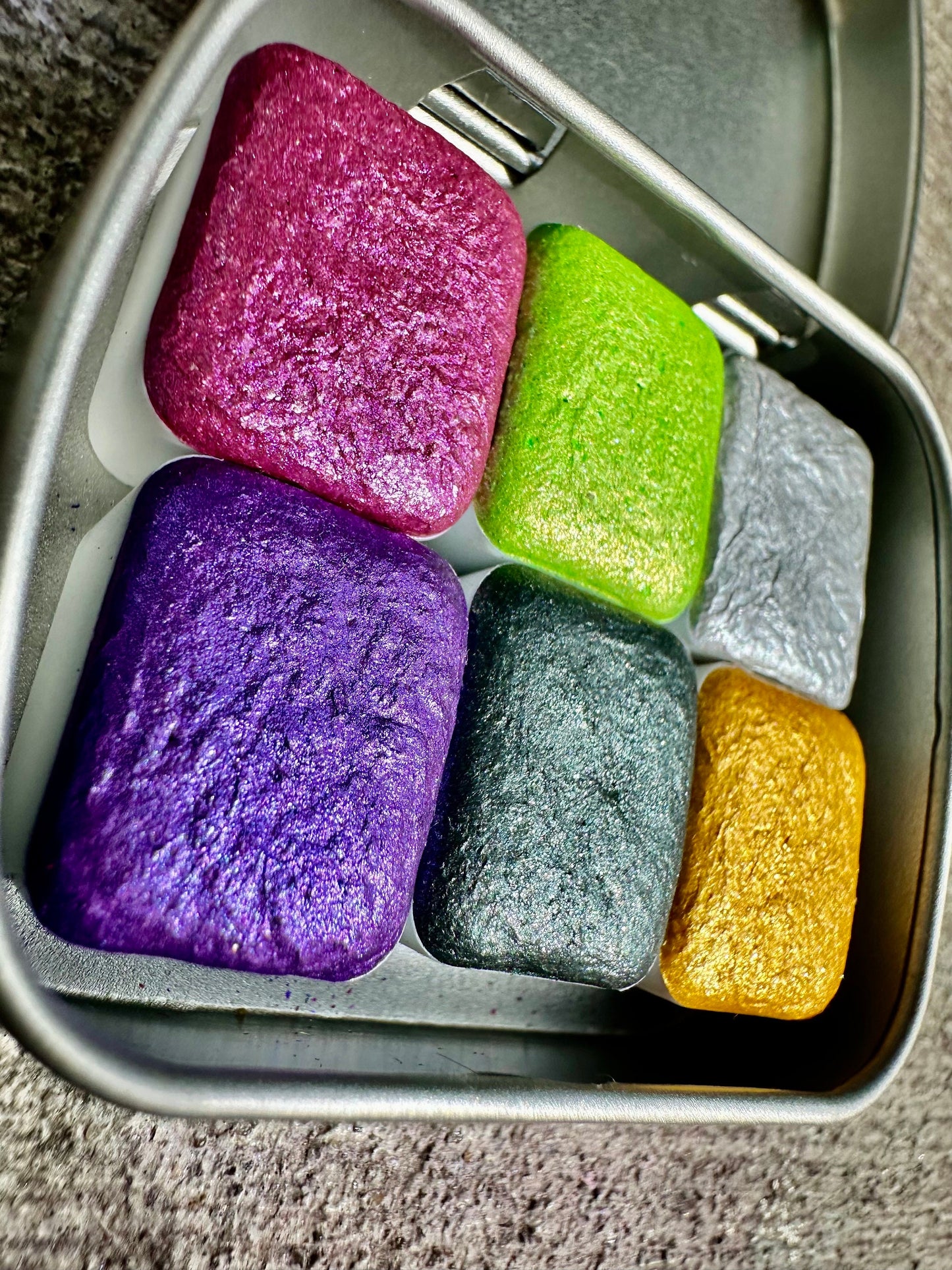 Exotic fruit Series SET | Handmade Watercolors | Handmade Paint | Shimmer Paint | Colorshift | Shimmer Watercolors | Tin Included