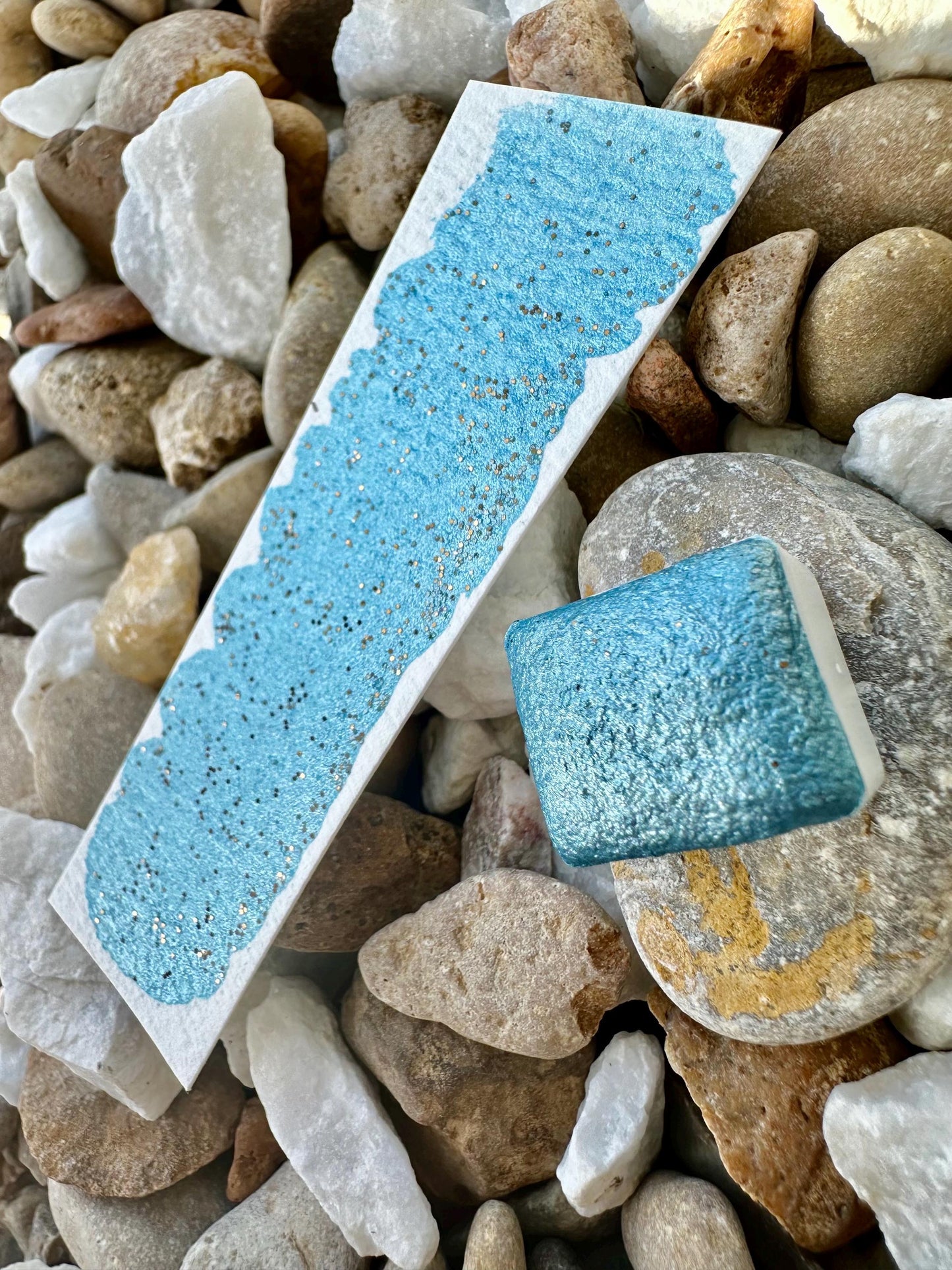 Galveston | Mica Glitter Mix | Handmade Watercolors | Handmade Paint | Calligraphy | Lettering |