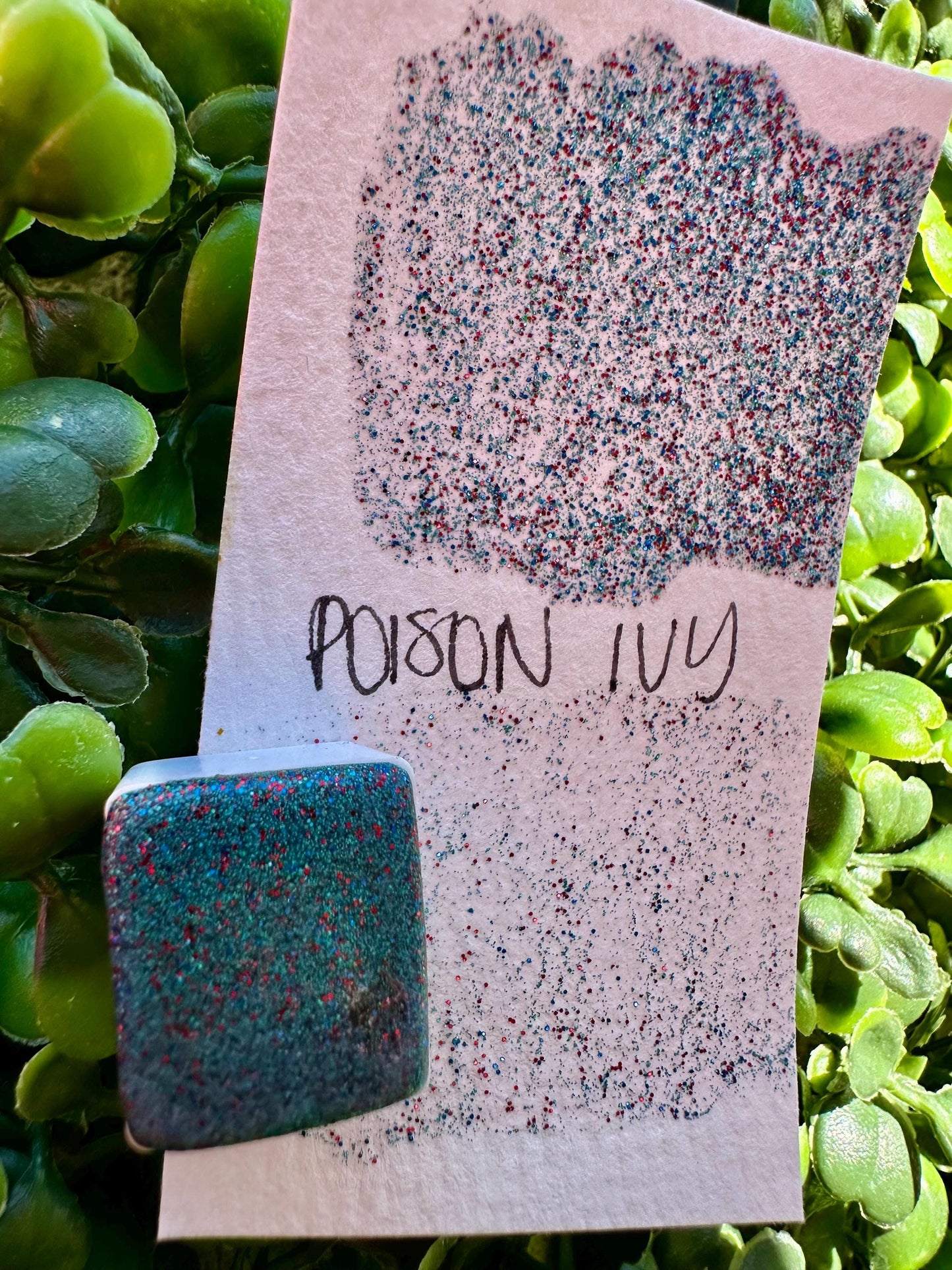 Poison Ivy | Handmade Watercolors | Handmade Paint | Watercolors | Watercolor Glitter | Handmade Cards | Calligraphy | Lettering
