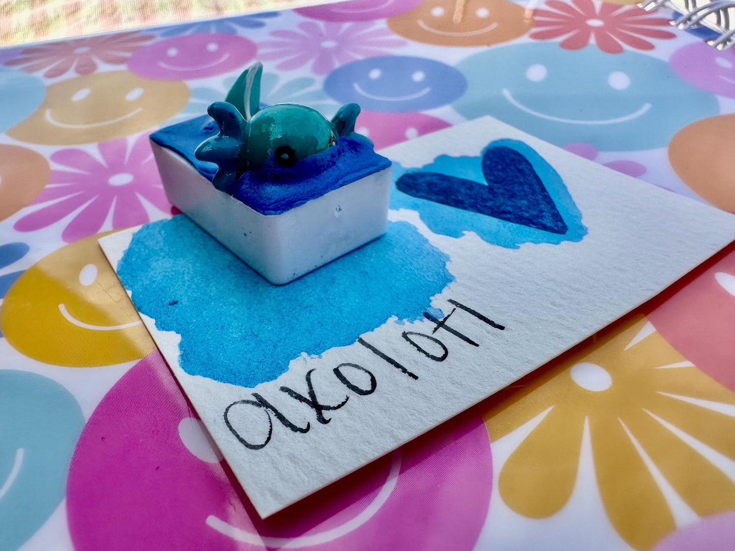 Axolotl | Neon Blend | Handmade Watercolors | Handmade Paint | Watercolors | Watercolor | Watercolor Artist