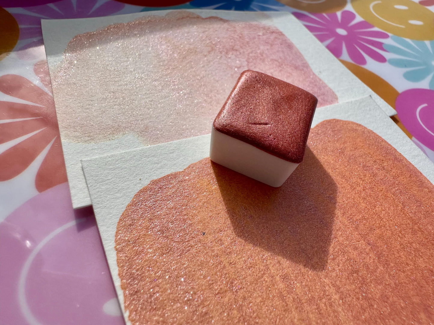 Apricot AF | Shimmer Blend | Handmade Watercolors | Handmade Paint | Watercolors | Watercolor | Watercolor Artist