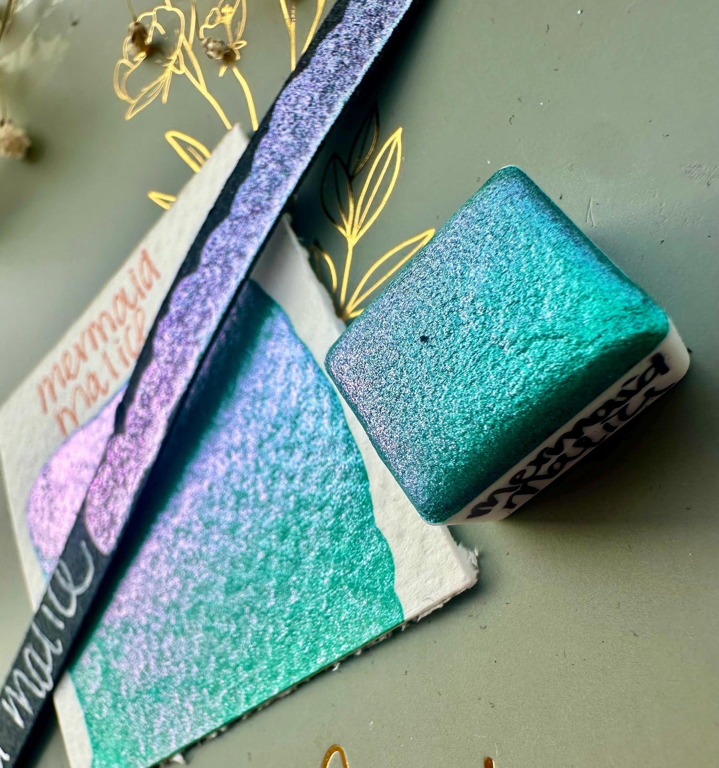 Mermaid Malice | Summerween Shift | Handmade Watercolors | Handmade Paint | Calligraphy | Lettering |