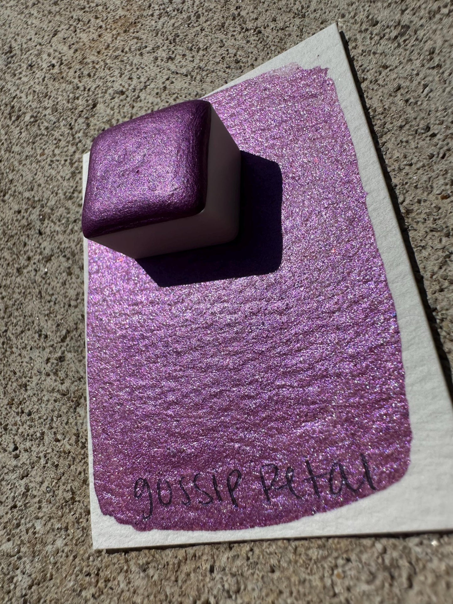 Gossip Petal | Handmade Watercolors | Handmade Paint | Watercolors | Watercolor Artist | Handmade Cards | Glitter Watercolors |