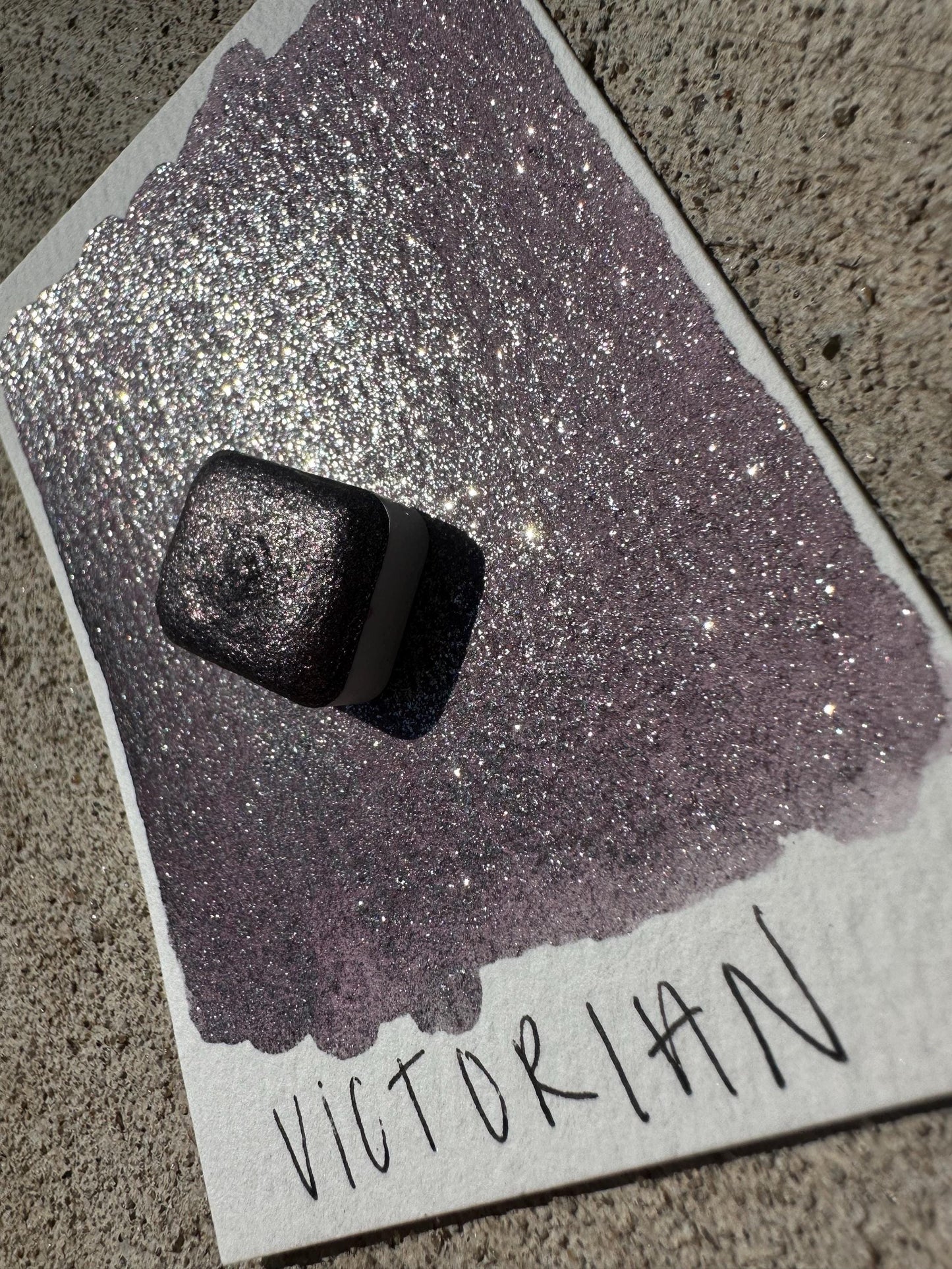 Victorian | Handmade Watercolors | Handmade Paint | Watercolors | Watercolor Artist | Handmade Cards | High Sparkle Watercolor QUARTER PAN