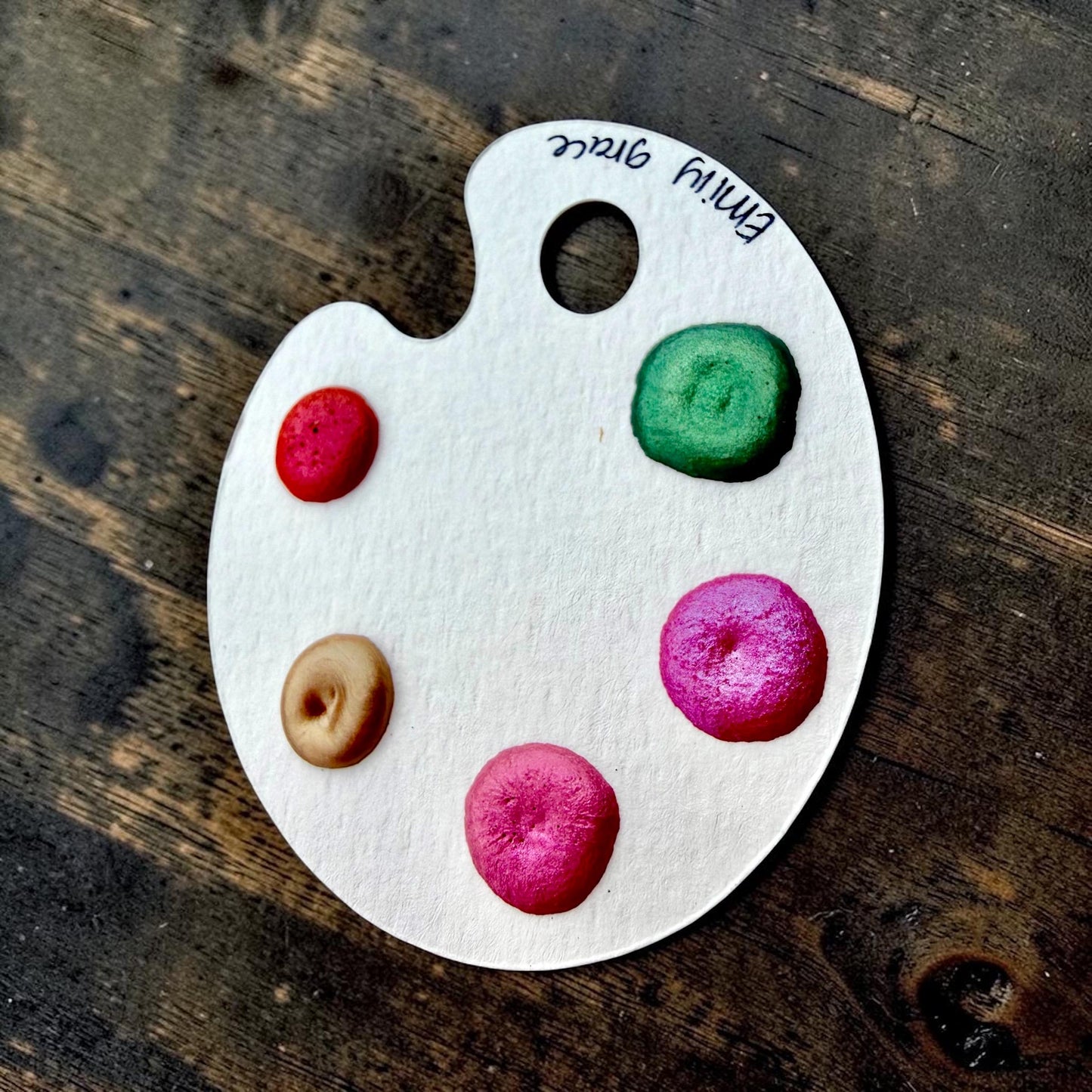 Watercolor Palette Dot Cards | Handmade Watercolors | Handmade Paint | Shimmer Paint | Colorshift | Dot Cards | Sample | Wedding Favor