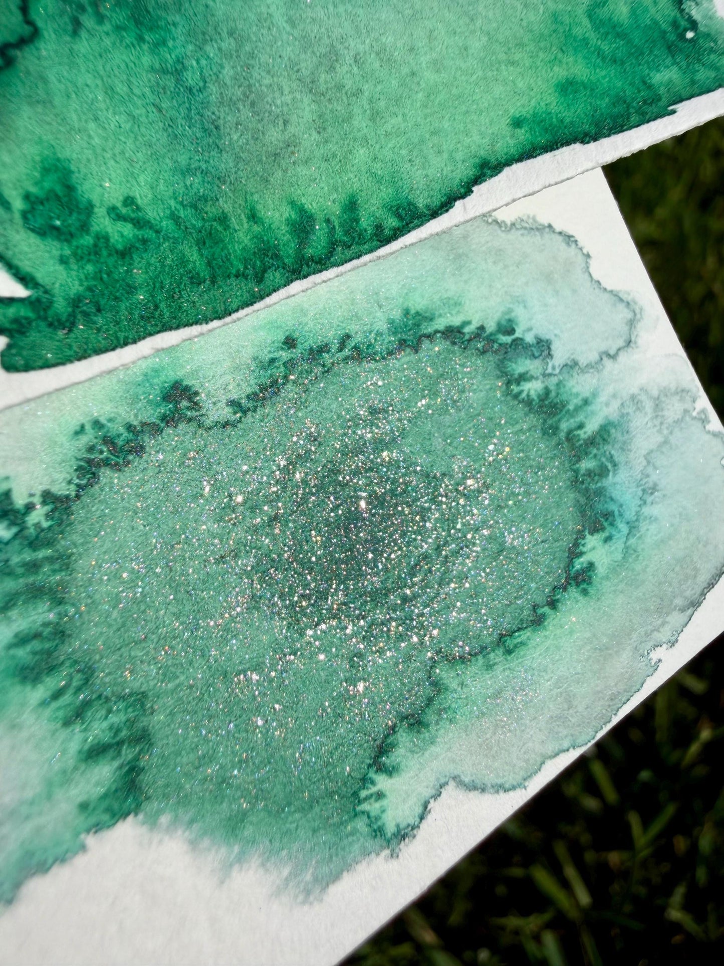 Cold Pine | HYBRID | Matte & Shimmer Blend | Handmade Watercolors | Handmade Paint | Watercolors | Watercolor | Watercolor Artist