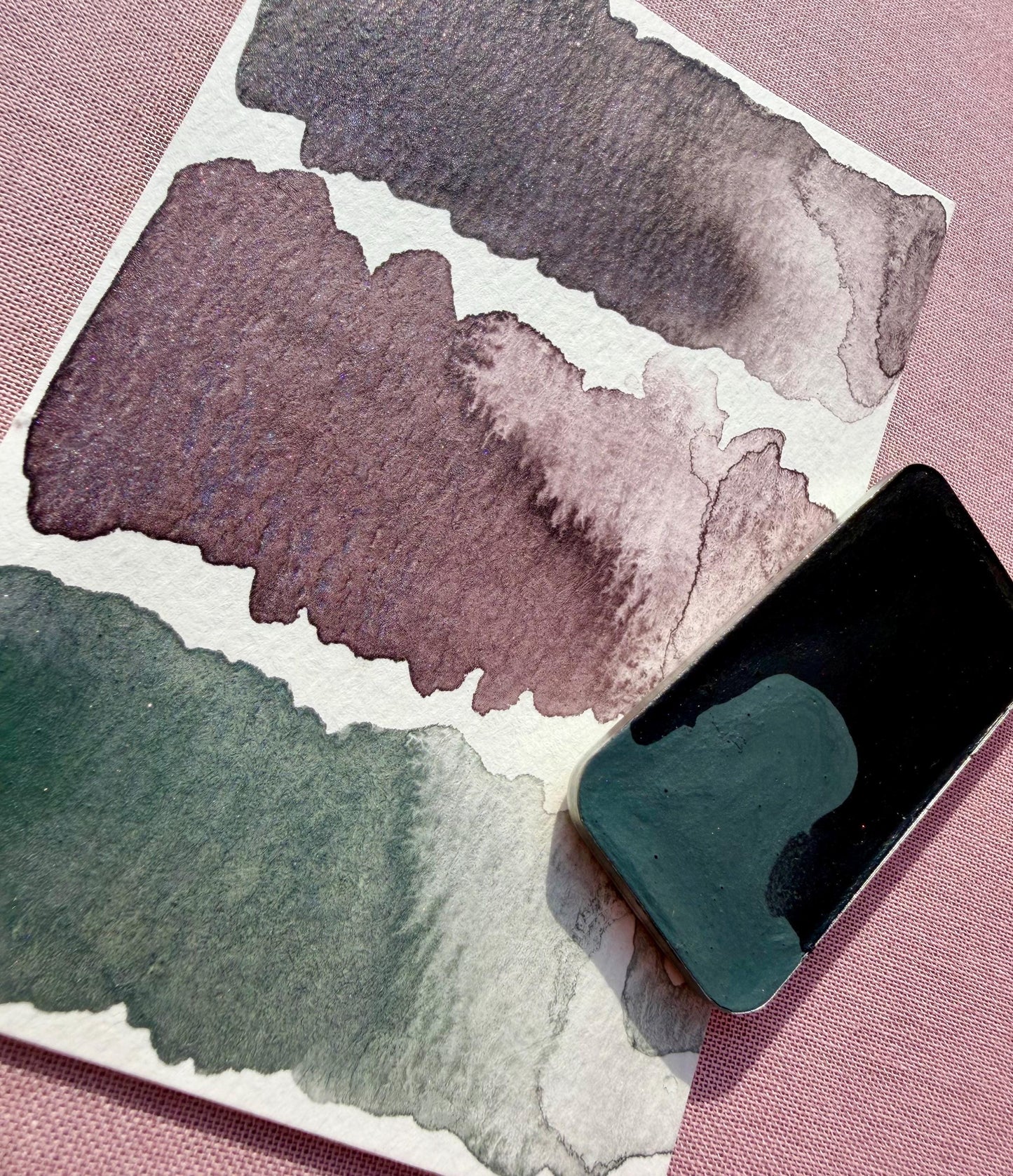 Halloween Blend 3 | Limited Color | Matte and Shimmer Blend | XL Metal Squiggle Pan | Handmade Paint | Watercolors | Watercolor |