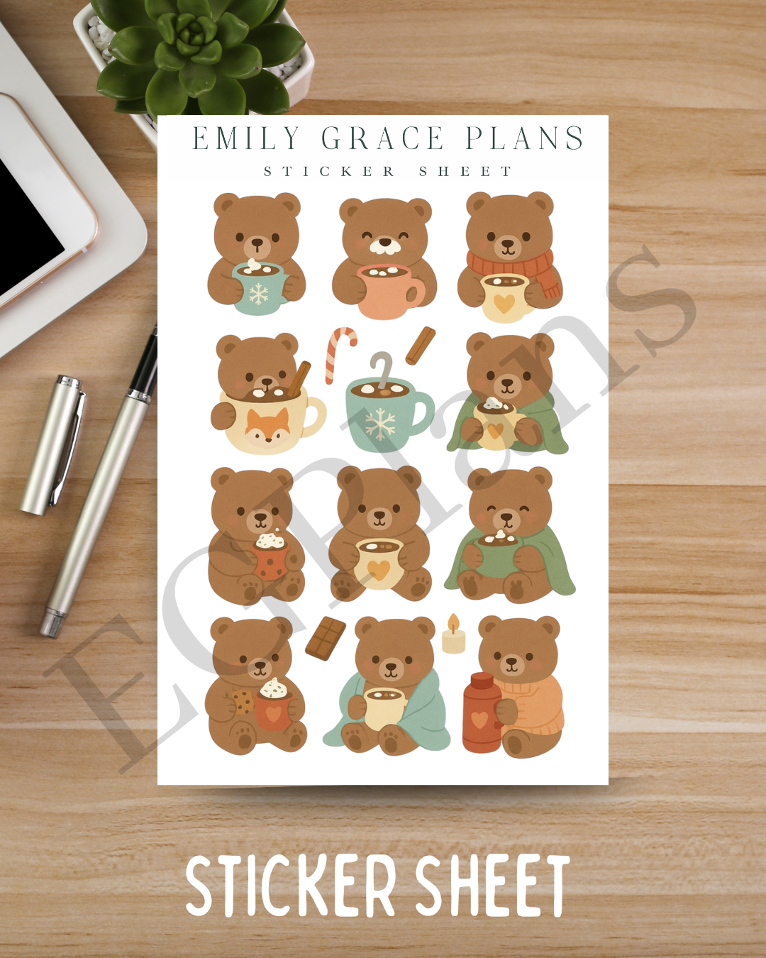 Winter Cozy Bears