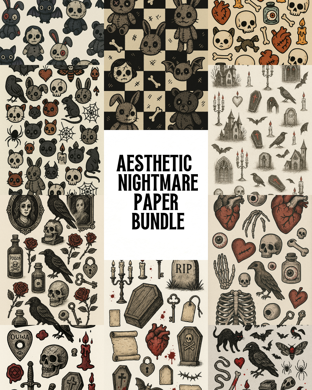 Nightmare Asthetic Paper Bundle