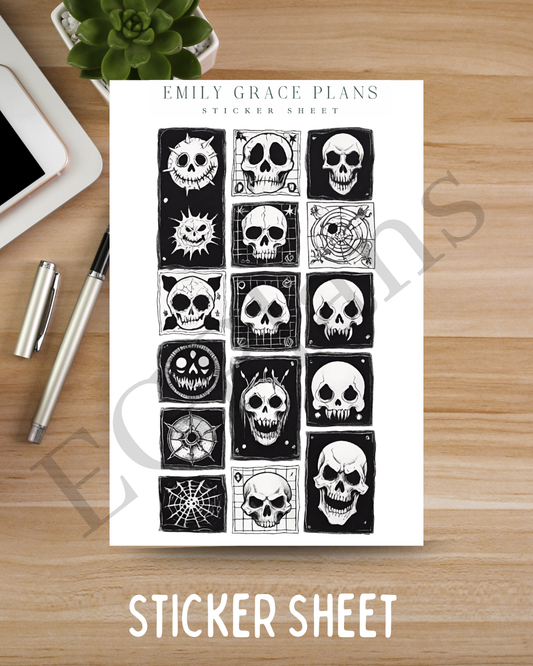 (Skulls) Spooky Planner Essentials