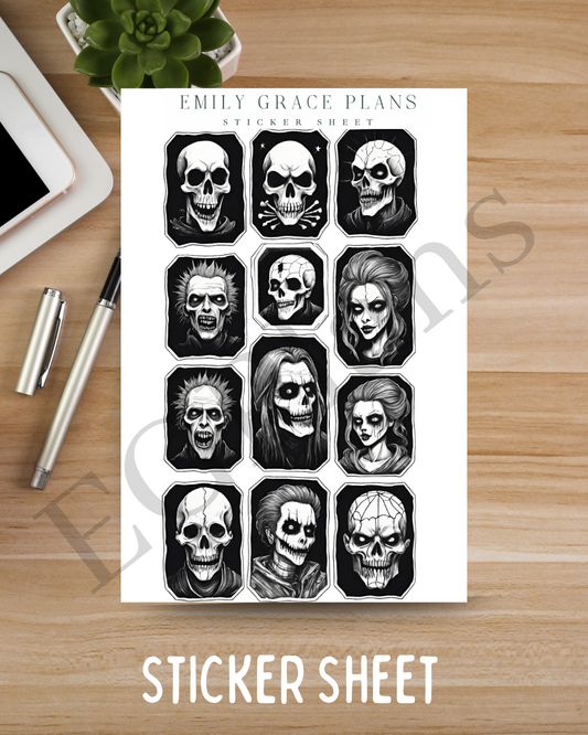 (Skulls 2) Spooky Planner Essentials