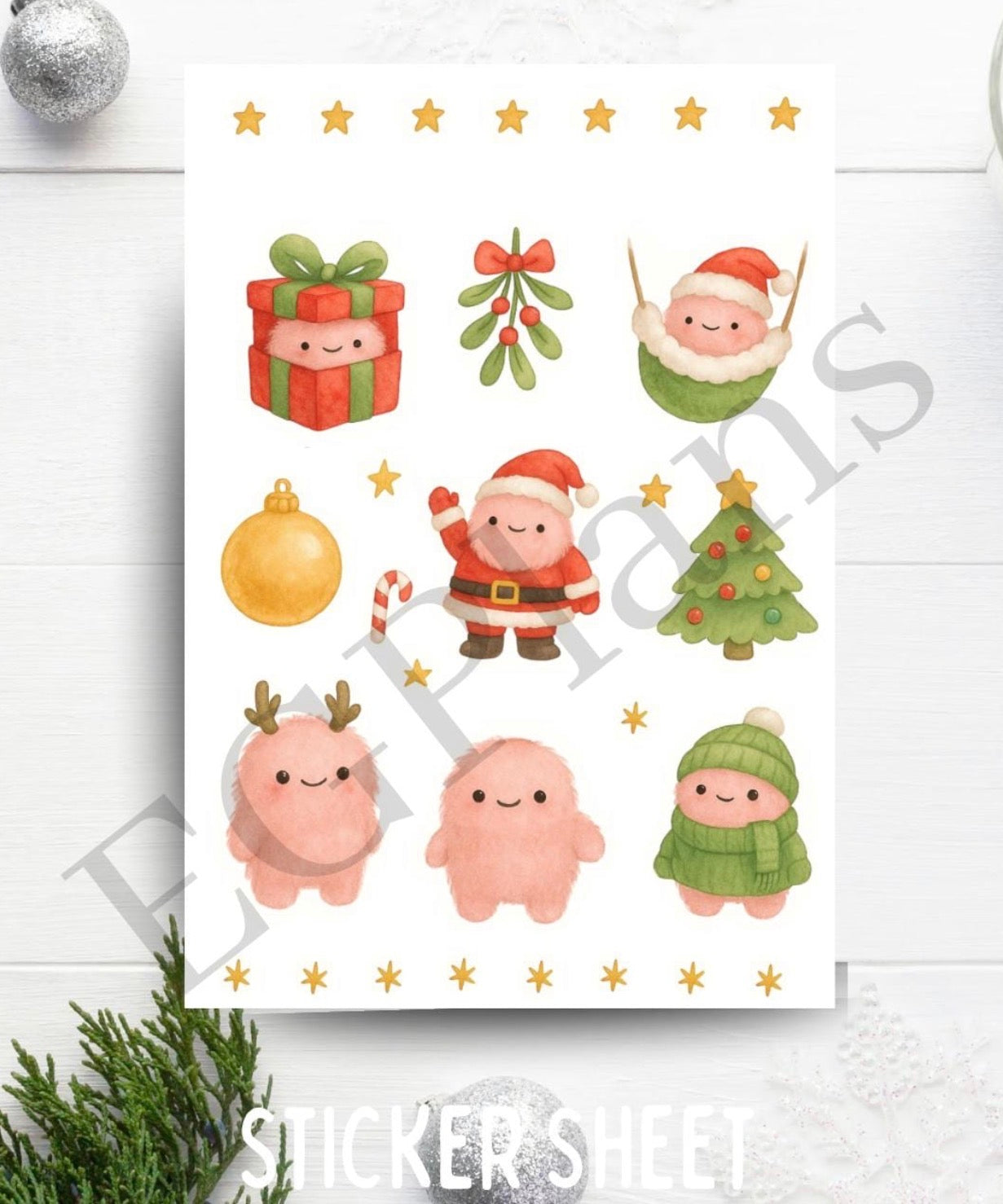 Christmas Floofs Pink