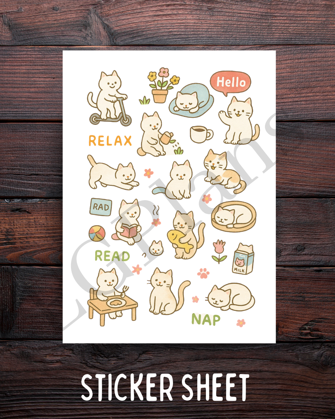 Kawaii Cats Relax/Read/Nap