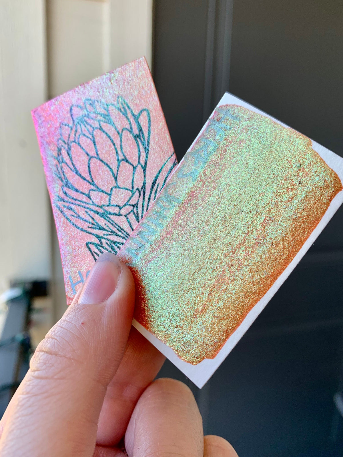 Here’s Johnny | Chameleon | Handmade Watercolors | Holiday | Glitter | Colorshift Watercolors | Here’s Johnny