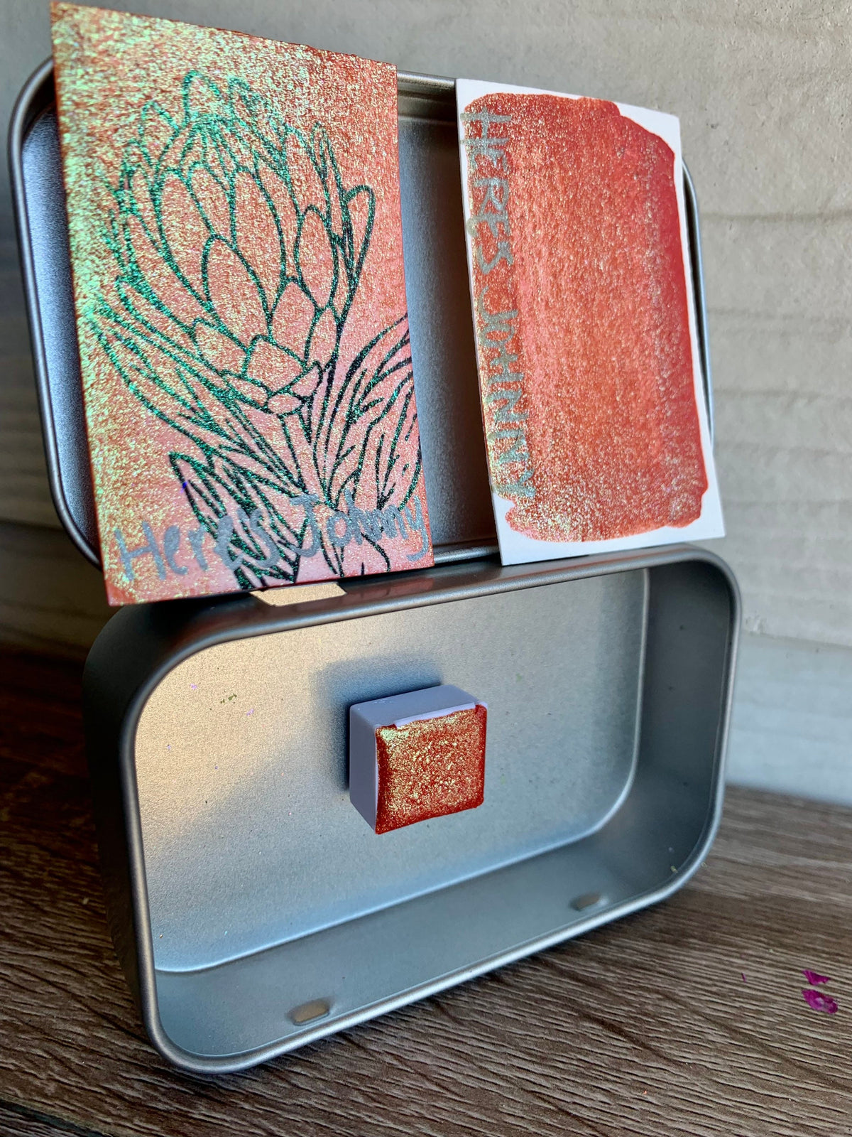 Here’s Johnny | Chameleon | Handmade Watercolors | Holiday | Glitter | Colorshift Watercolors | Here’s Johnny