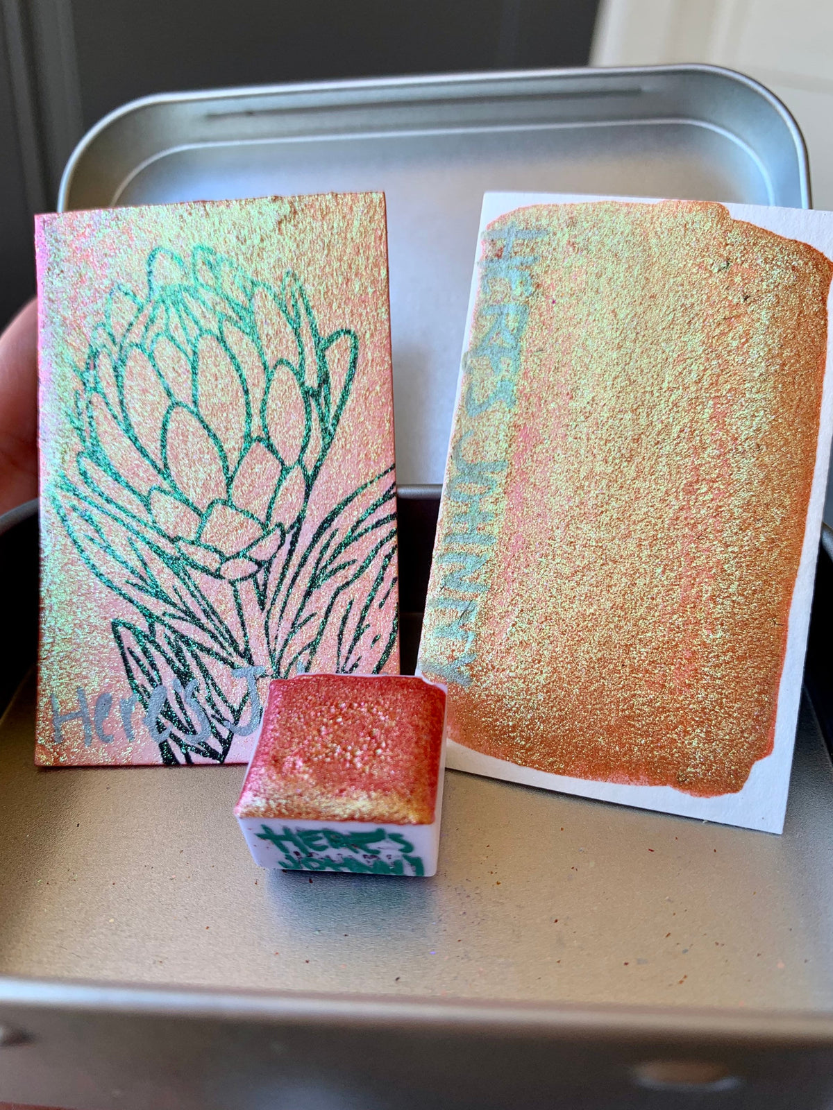 Here’s Johnny | Chameleon | Handmade Watercolors | Holiday | Glitter | Colorshift Watercolors | Here’s Johnny