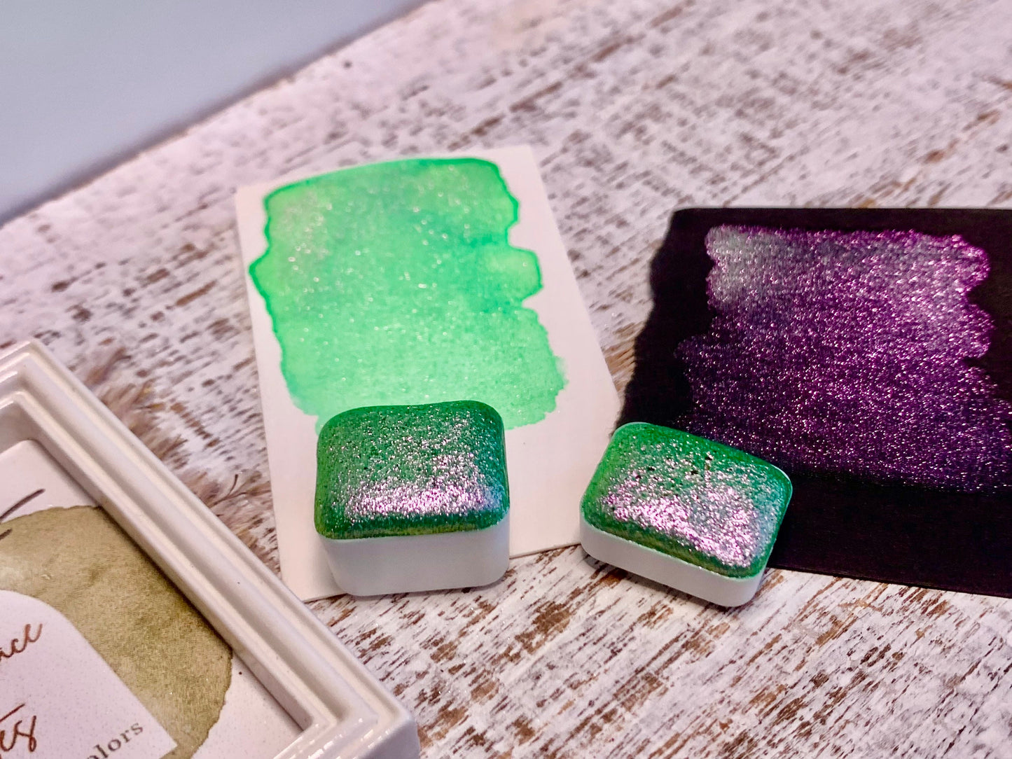 Hulk Colorshift | Handmade | Handmade Watercolors | Calligraphy | Hand Lettering | Chameleon Pigment