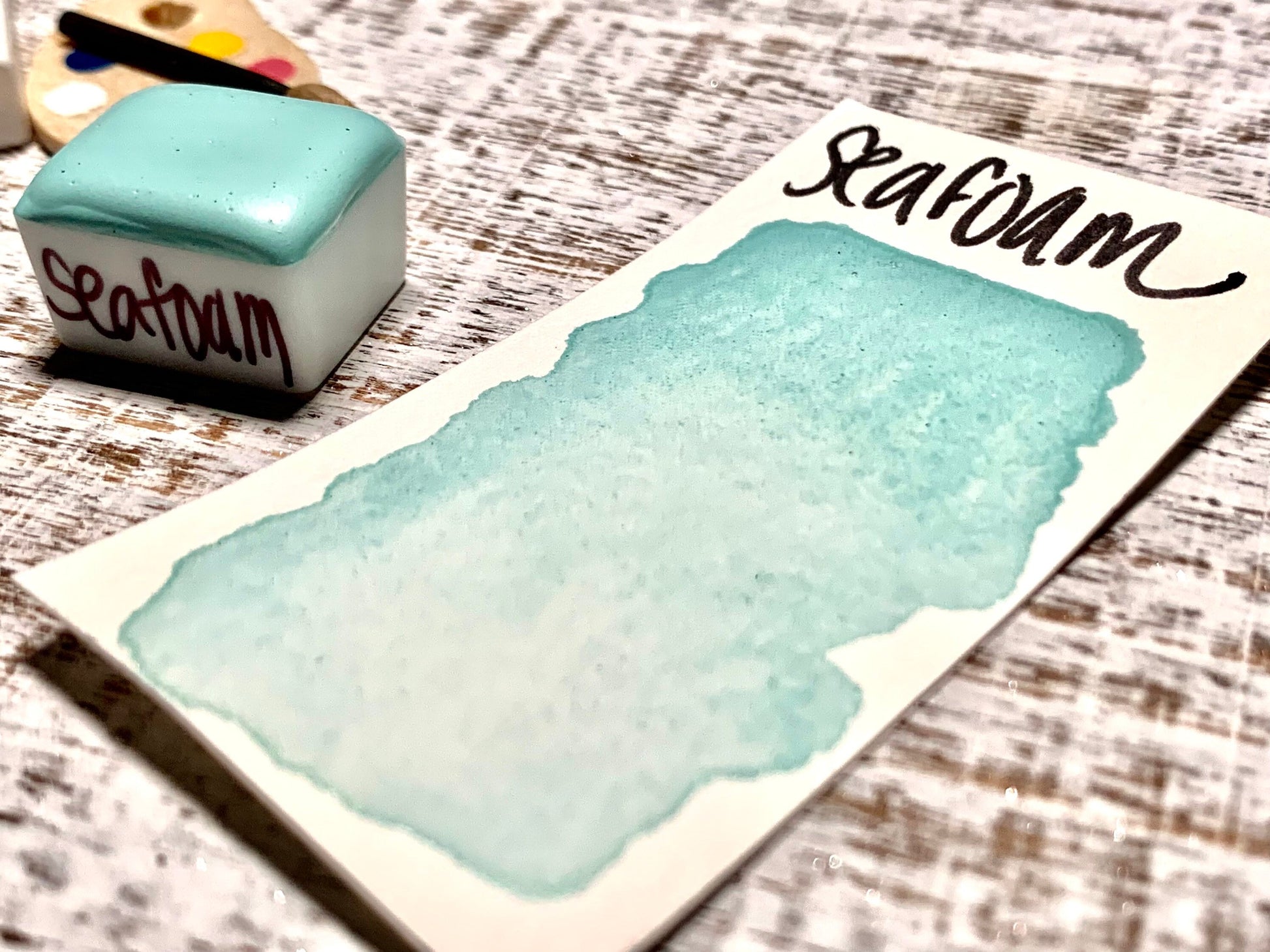 Sea Foam | Handmade Watercolors | Handmade Paint | Watercolors | Watercolor Florals | Boho Series | Watercolor Artist