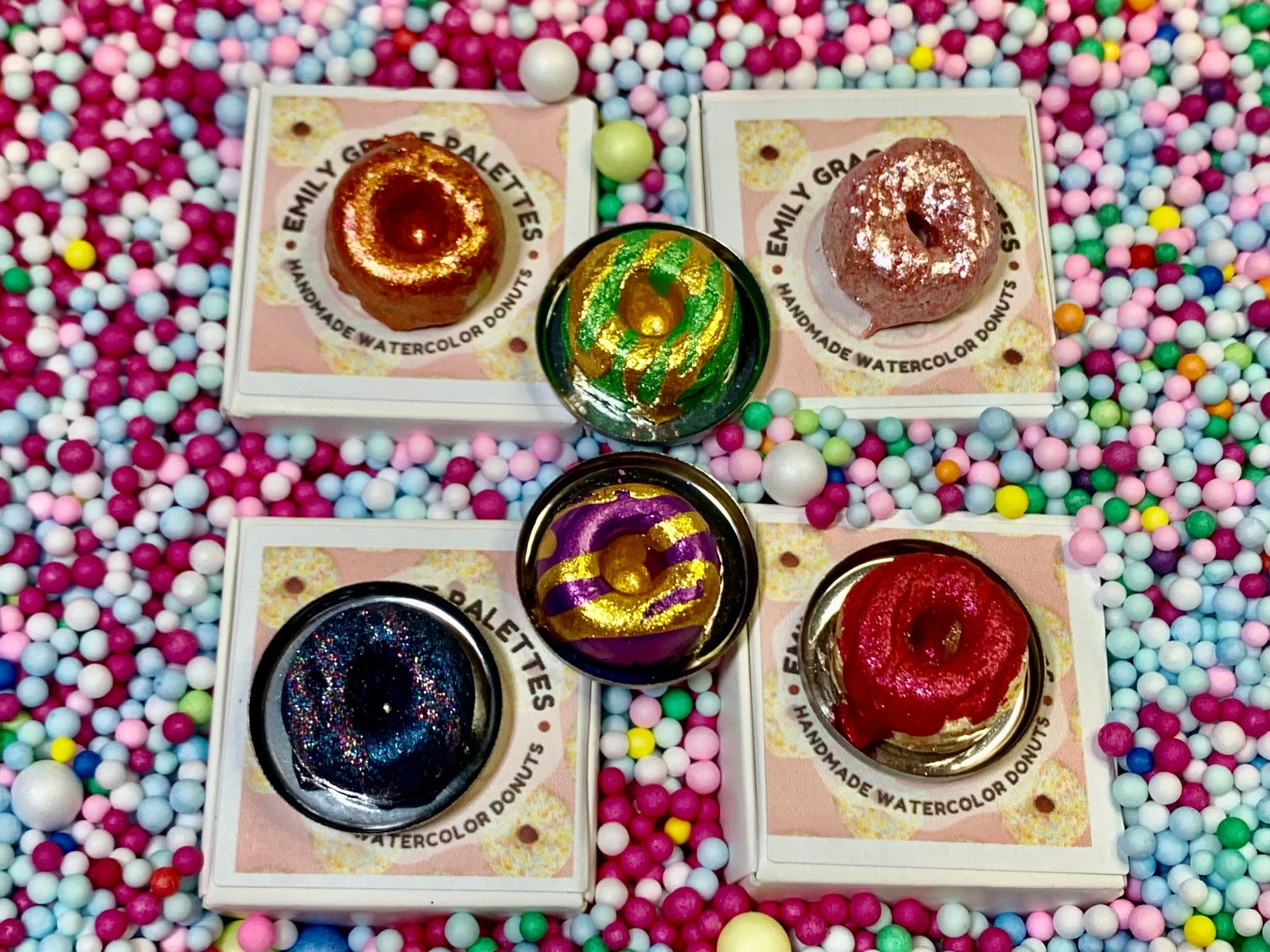 Unique Watercolors | Molded Watercolors | Donut Series | LIMITED EDITION | Donut Lovers | Handmade Watercolors | Watercolor