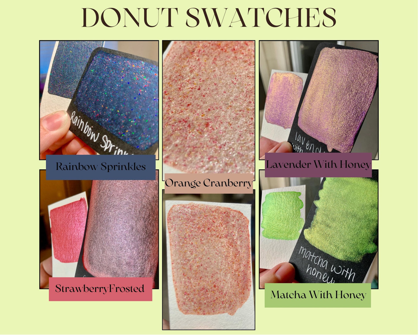 Unique Watercolors | Molded Watercolors | Donut Series | LIMITED EDITION | Donut Lovers | Handmade Watercolors | Watercolor