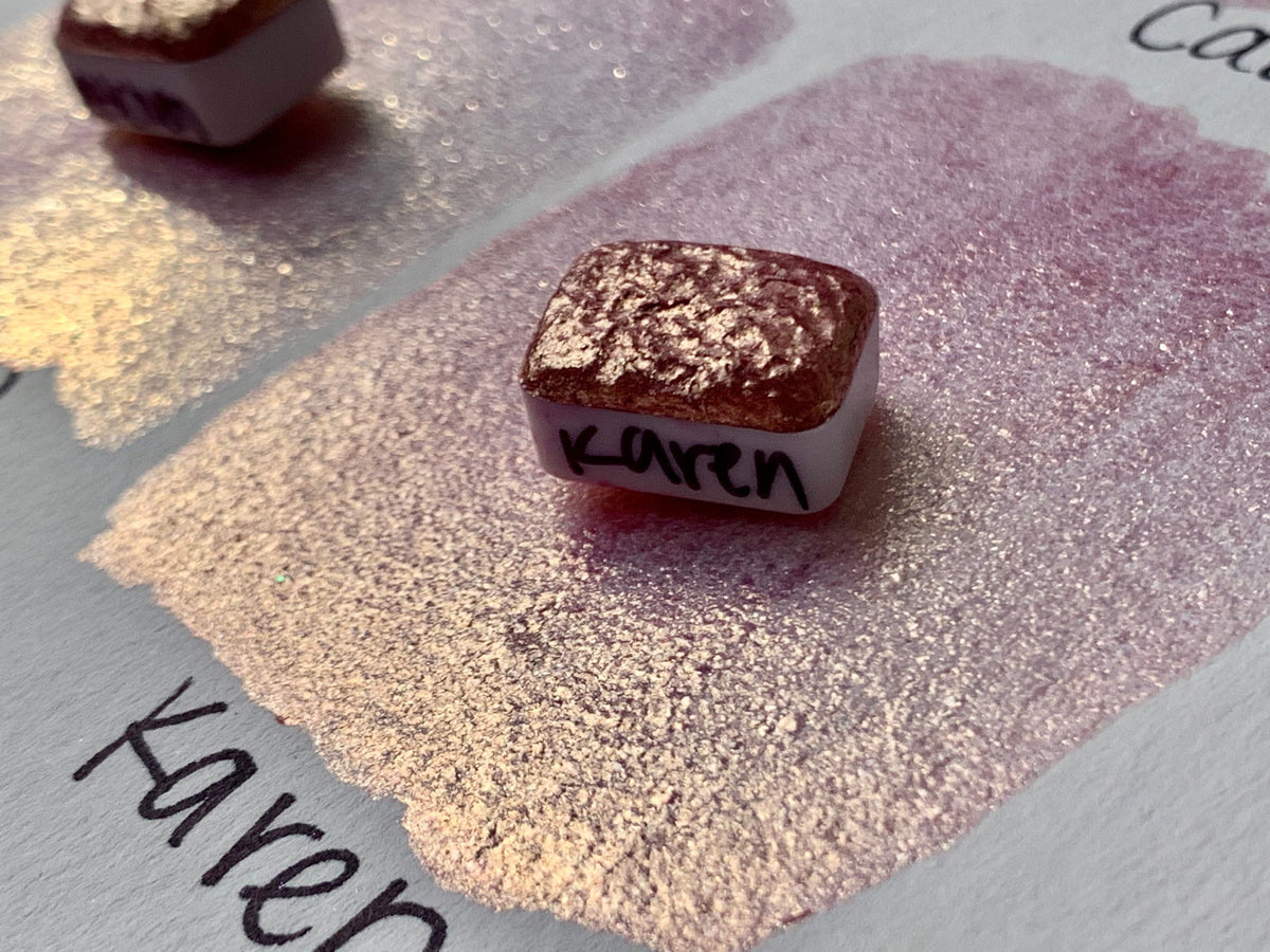 Iconic Pinks SINGLES | Large Particle Mica | Handmade Watercolors |Watercolors | Watercolor Artist | Handmade Watercolor | Calligraphy