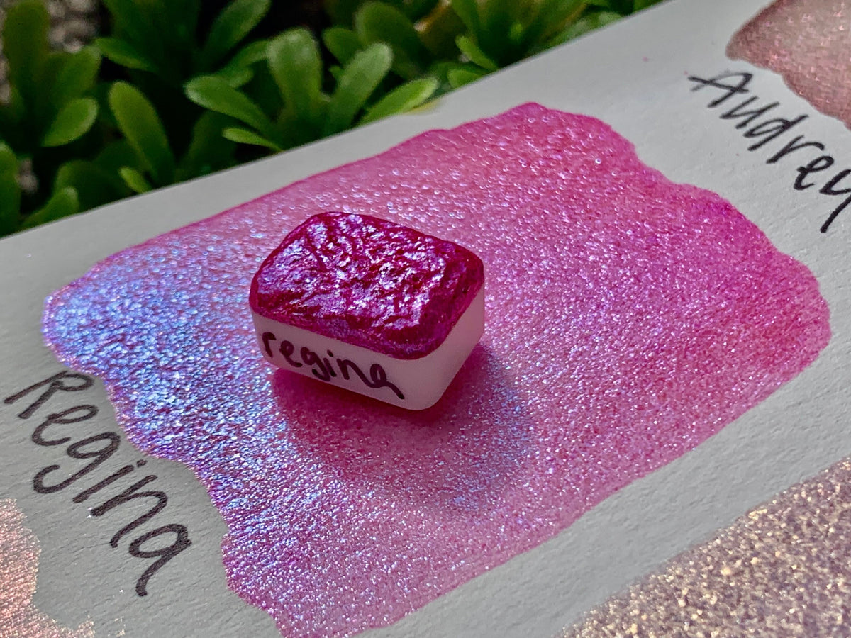 Iconic Pinks SINGLES | Large Particle Mica | Handmade Watercolors |Watercolors | Watercolor Artist | Handmade Watercolor | Calligraphy