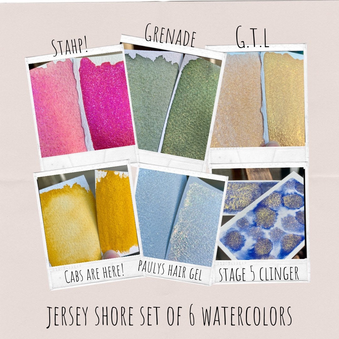 Jersey Shore Series HALF PANS | Cabs Are Here | Handmade Watercolors | Handmade Paint | Watercolors | Watercolor Artist |