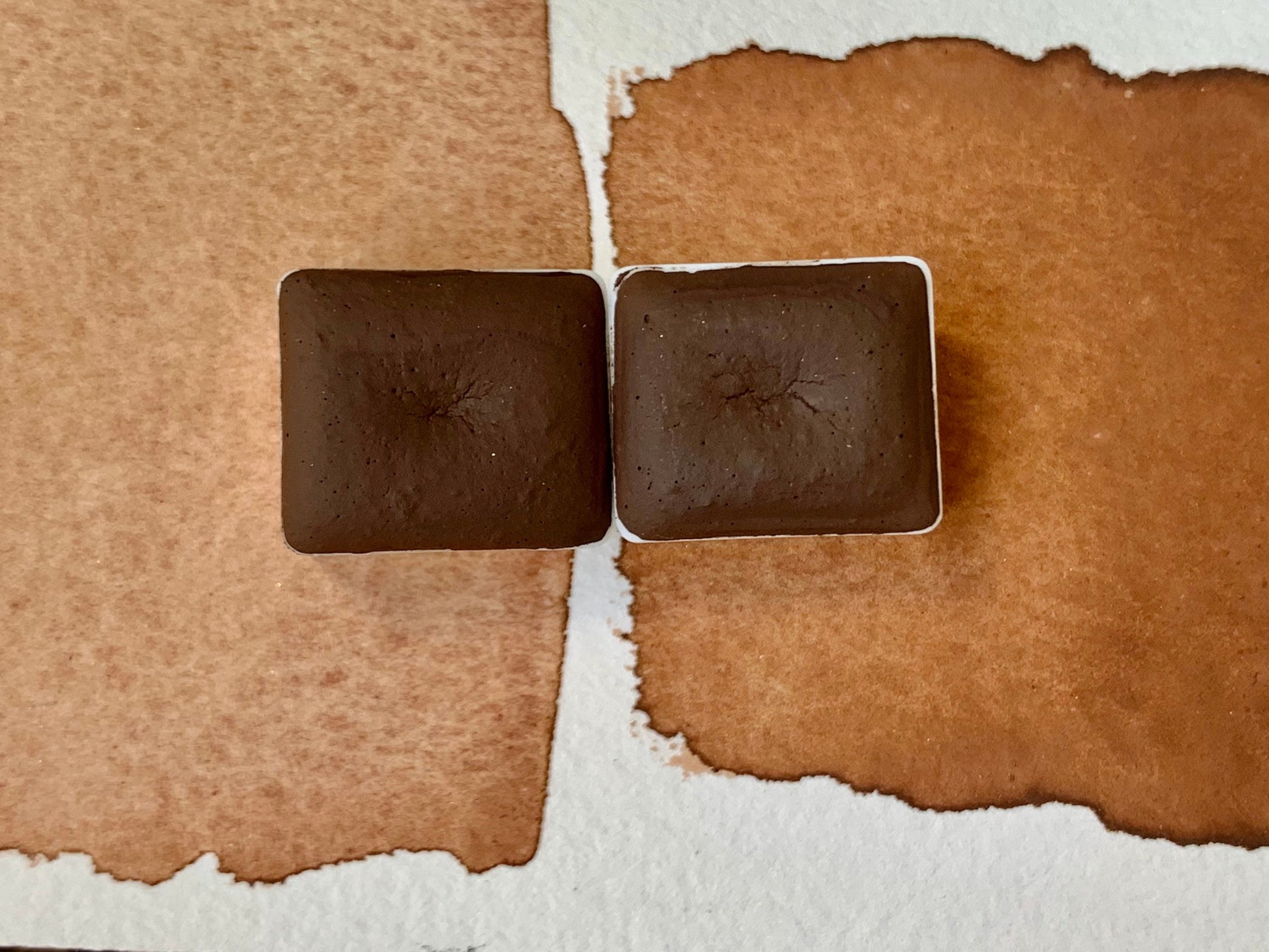 Dirty Peach | Handmade Watercolors | Warm Brown | Handmade Cards | Watercolor Florals | Matte Pigment | Half Pans