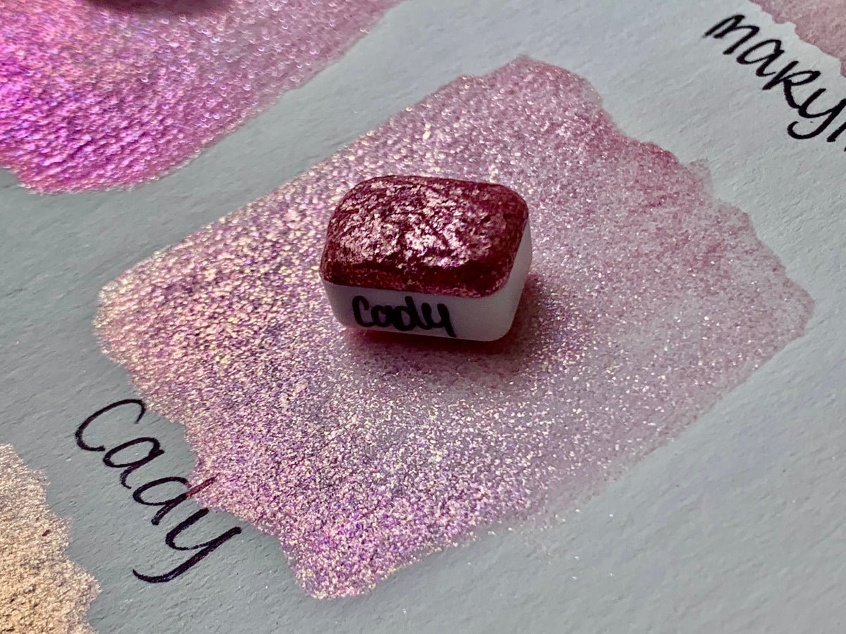 Iconic Pinks SINGLES | Large Particle Mica | Handmade Watercolors |Watercolors | Watercolor Artist | Handmade Watercolor | Calligraphy
