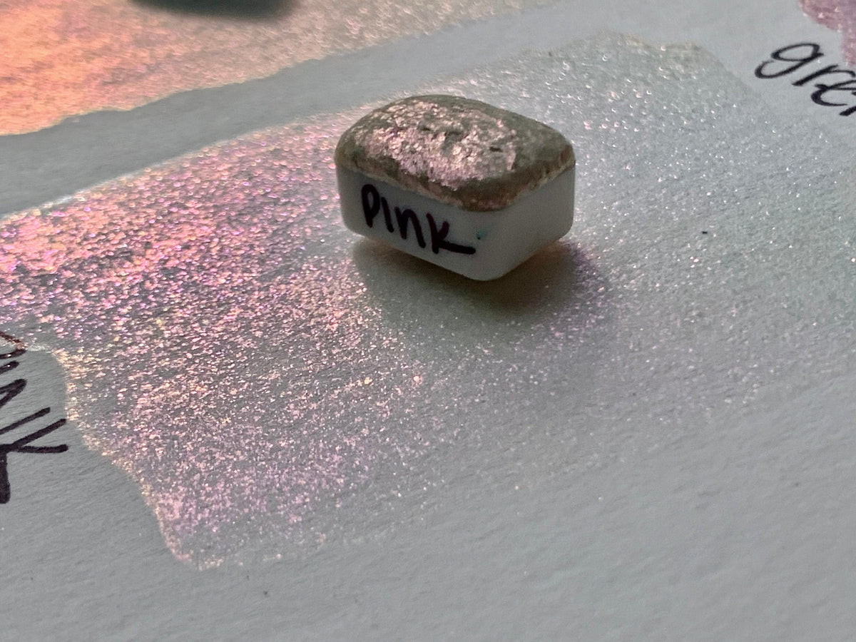 Iconic Pinks SINGLES | Large Particle Mica | Handmade Watercolors |Watercolors | Watercolor Artist | Handmade Watercolor | Calligraphy