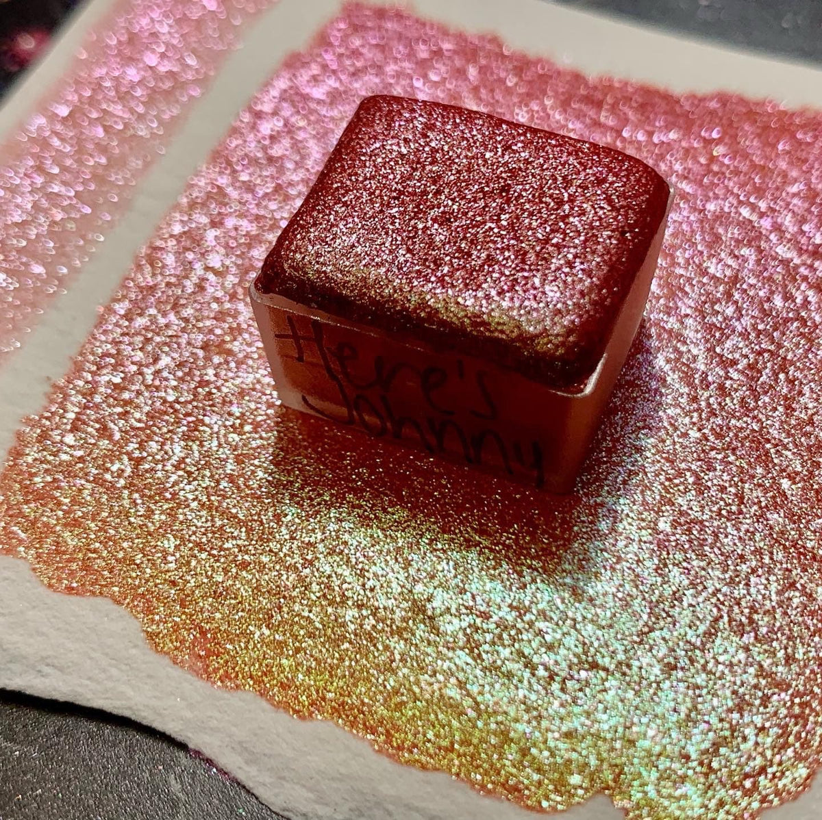 Here’s Johnny | Chameleon | Handmade Watercolors | Holiday | Glitter | Colorshift Watercolors | Here’s Johnny