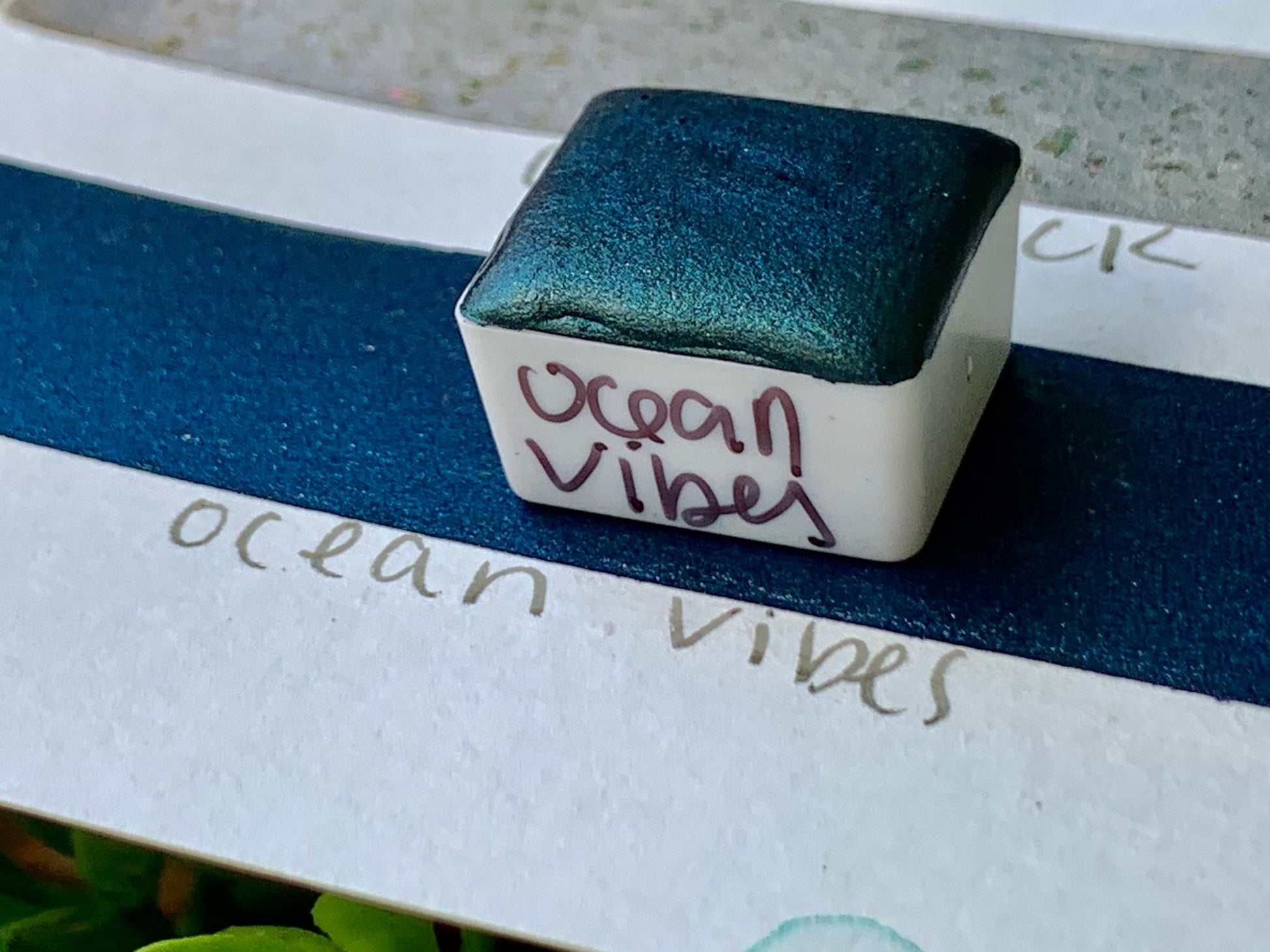 Ocean Vibes, Micas, Handmade Watercolors, Quarter Pans, Mini Pans, Blue Paint, Shimmer, Gift Ideas