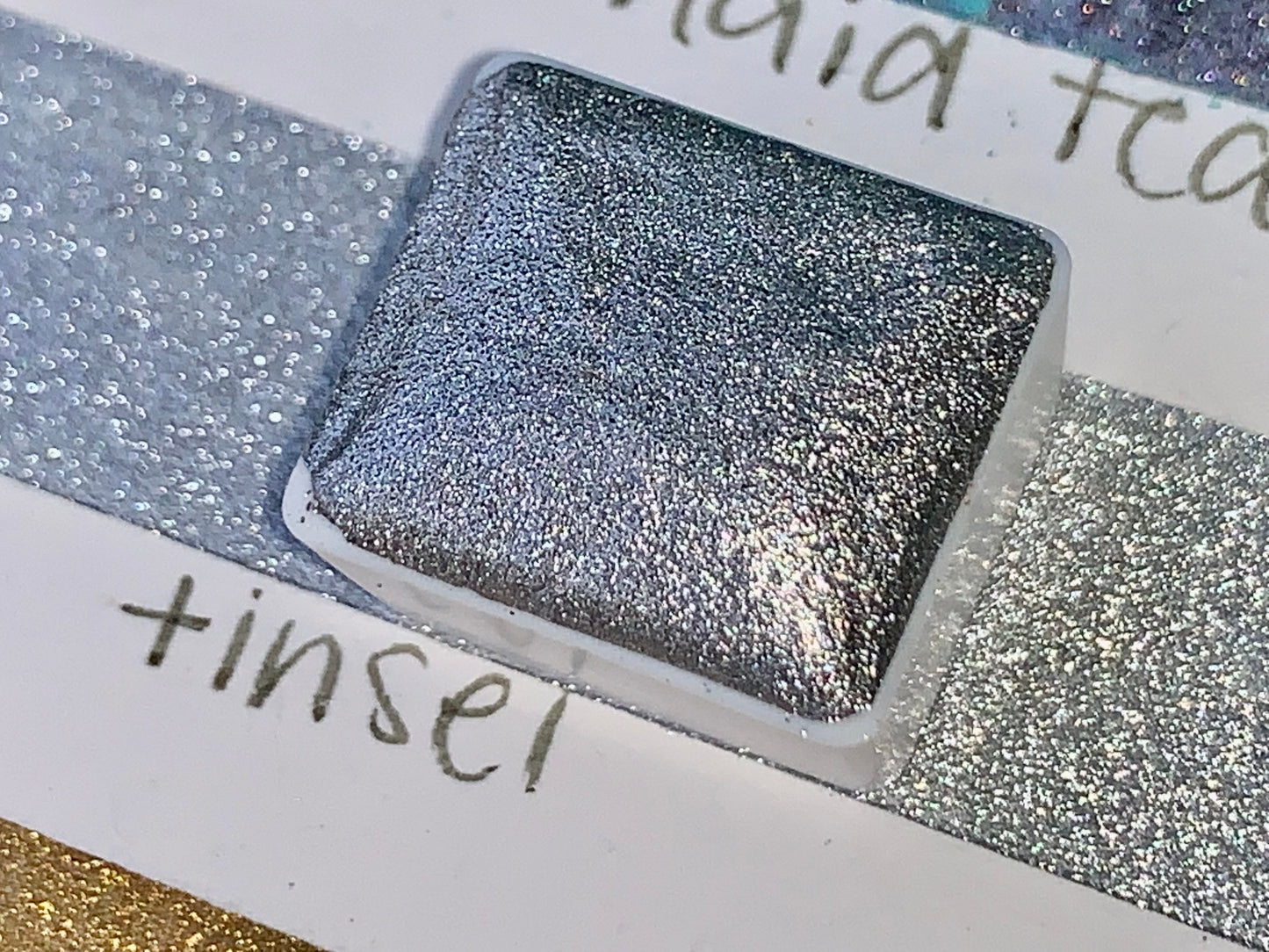 Tinsel | Silver Gold | Holiday | Handmade Watercolors | Handmade Paint | Watercolors | Watercolor | Handmade Cards