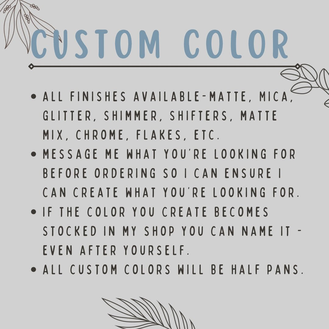Custom Watercolor Color | Half Pan | Handmade Watercolors | Handmade Paint | Calligraphy | Custom Color