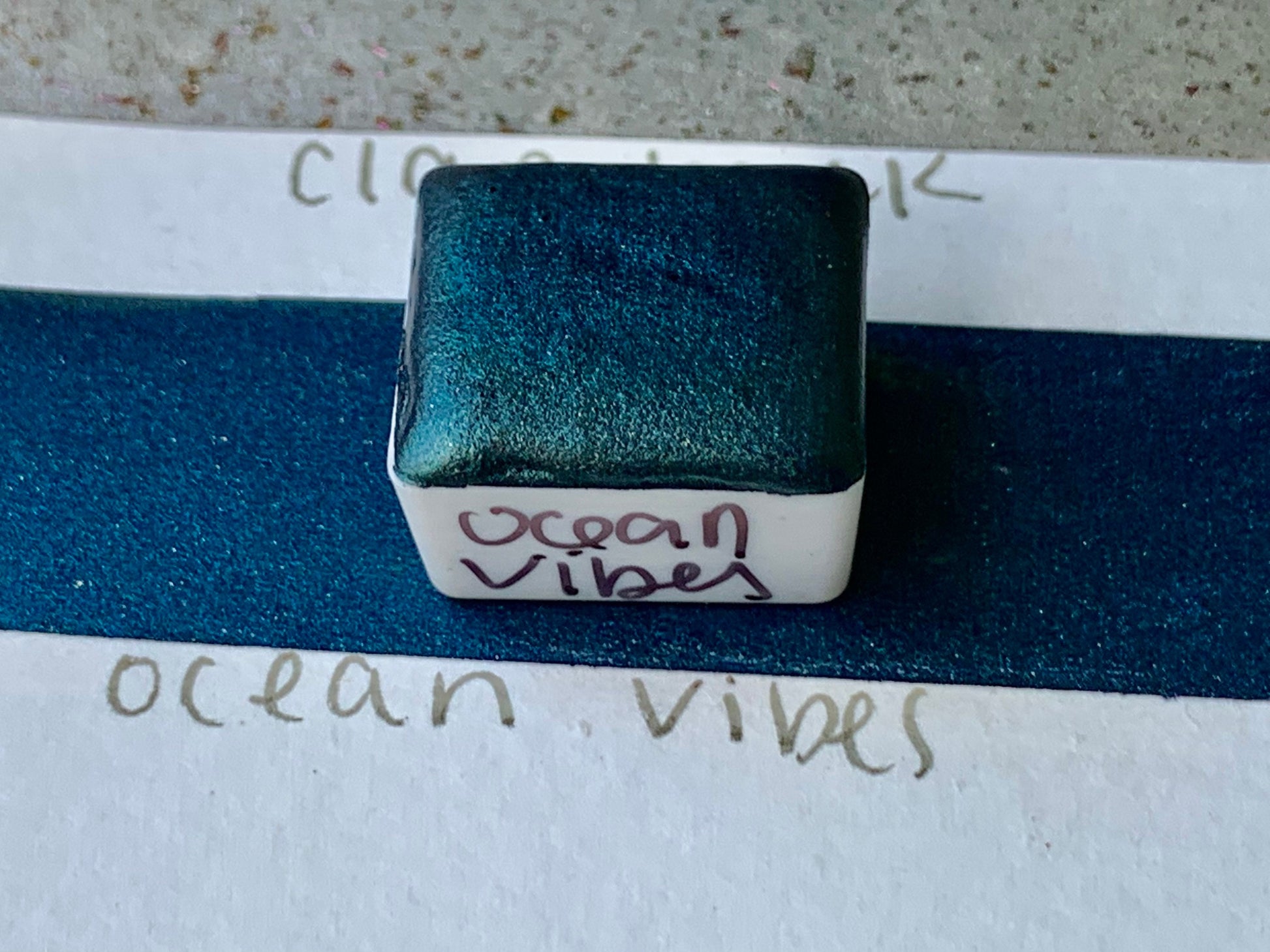 Ocean Vibes, Micas, Handmade Watercolors, Quarter Pans, Mini Pans, Blue Paint, Shimmer, Gift Ideas