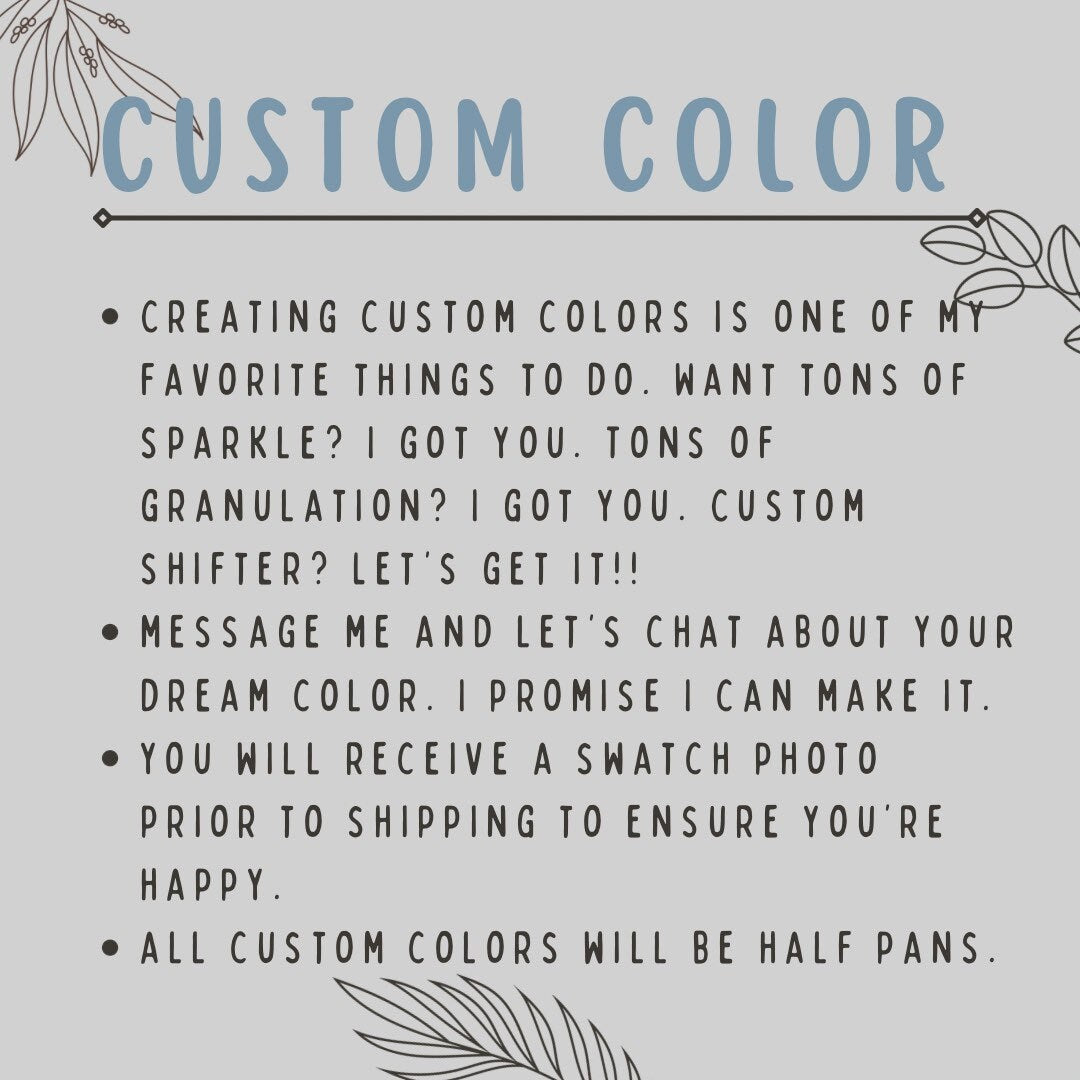 Custom Watercolor Color | Half Pan | Handmade Watercolors | Handmade Paint | Calligraphy | Custom Color