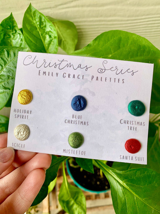 Christmas Series Card | Handmade Watercolors | Handmade Paint | Shimmer Paint | Colorshift | Dot Cards | Sample