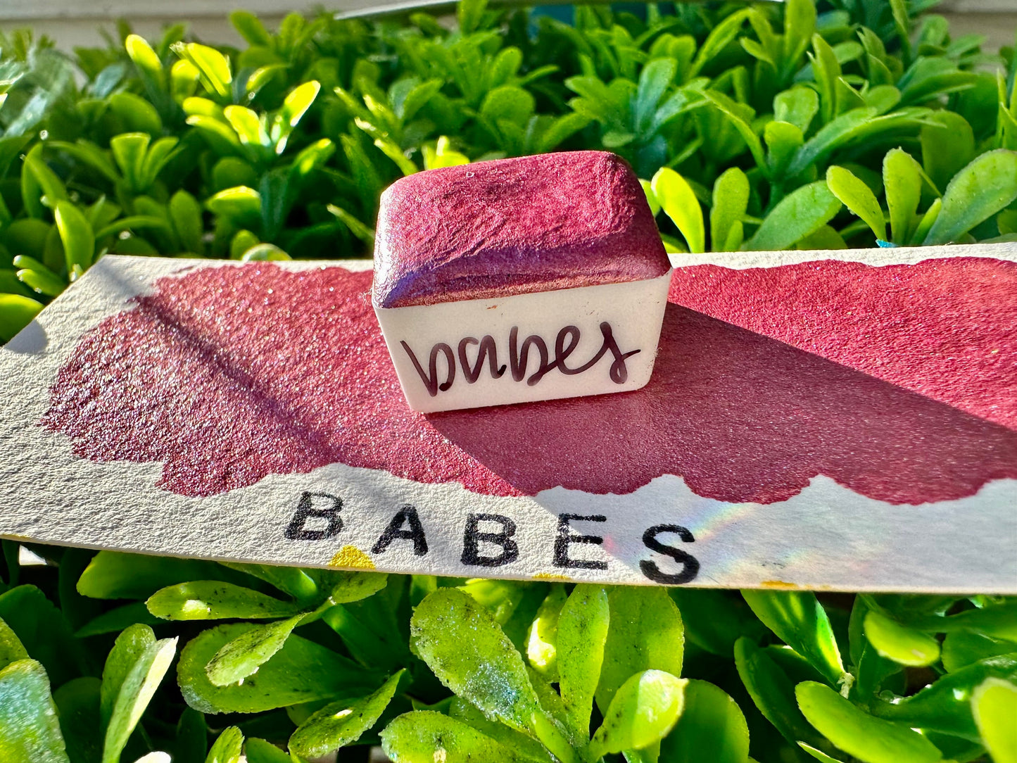 Babes - Reflective Glitter | Handmade Watercolors | Handmade Paint | Calligraphy | Lettering | Flake Pigment