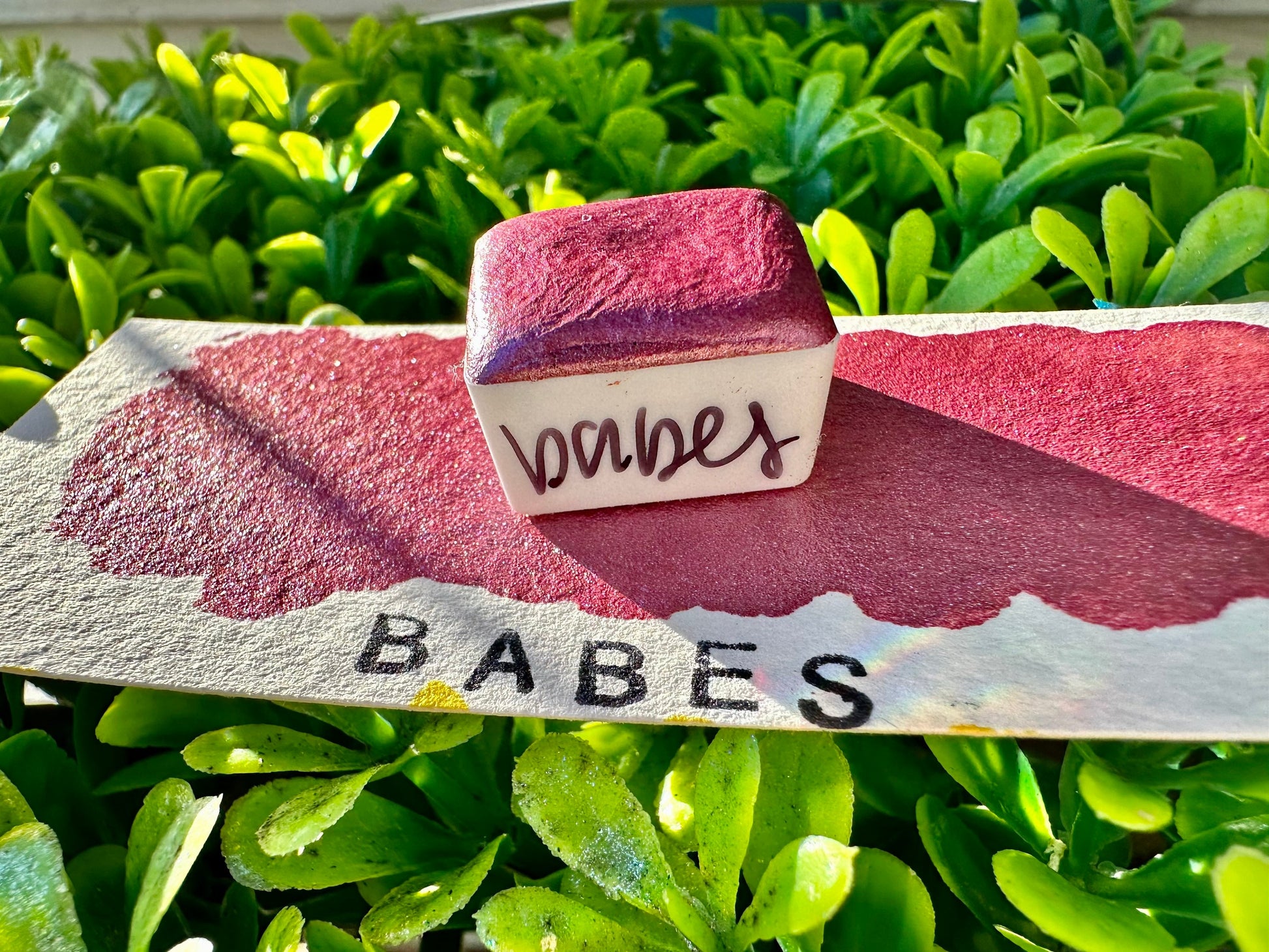 Babes - Reflective Glitter | Handmade Watercolors | Handmade Paint | Calligraphy | Lettering | Flake Pigment