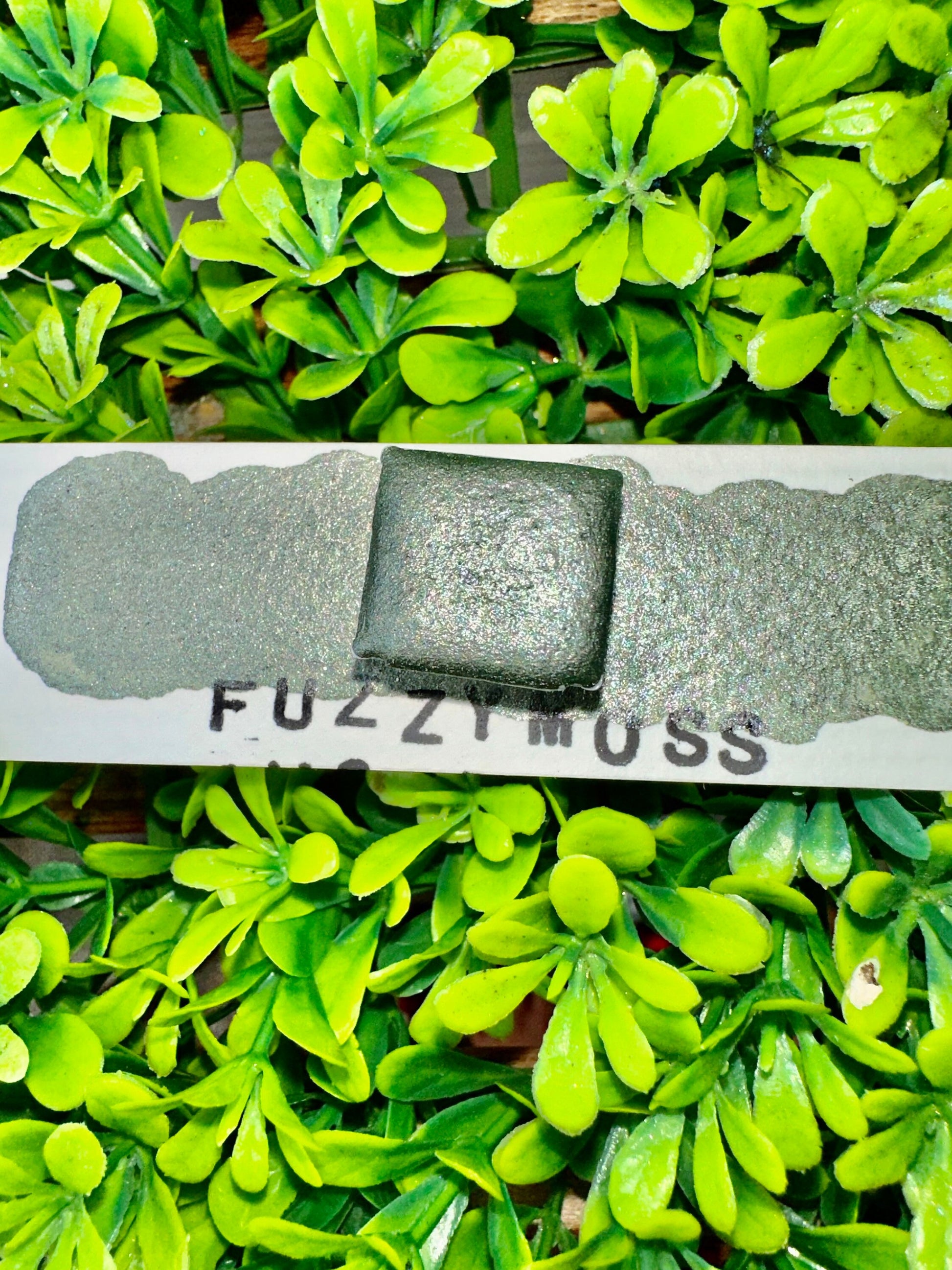 Fuzzy Moss - Reflective Glitter | Handmade Watercolors | Handmade Paint | Calligraphy | Lettering | Flake Pigment