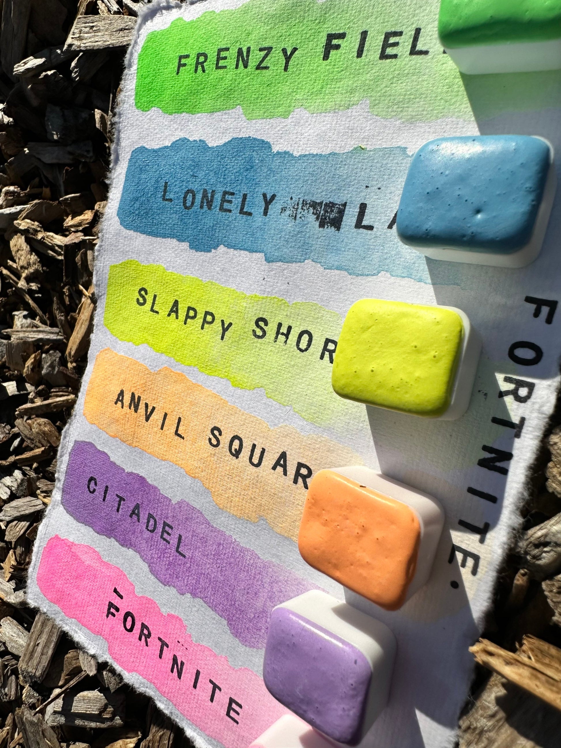 Pastel Neon Set | Handmade Watercolors | Handmade Paint | Shimmer Paint |