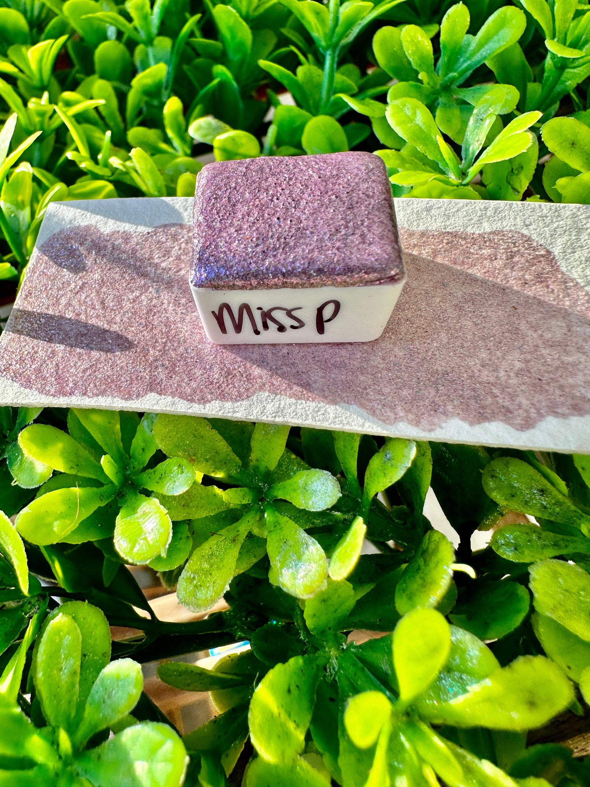 Miss P | SHEER | Handmade Watercolors | Handmade Paint | Calligraphy | Lettering | Flake Pigment