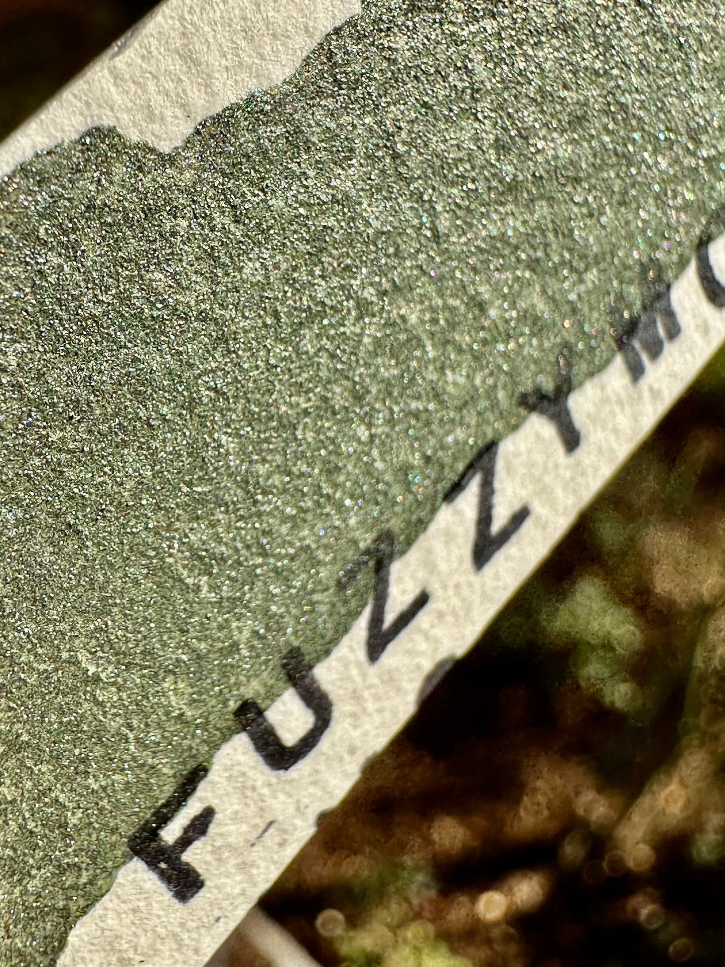Fuzzy Moss - Reflective Glitter | Handmade Watercolors | Handmade Paint | Calligraphy | Lettering | Flake Pigment